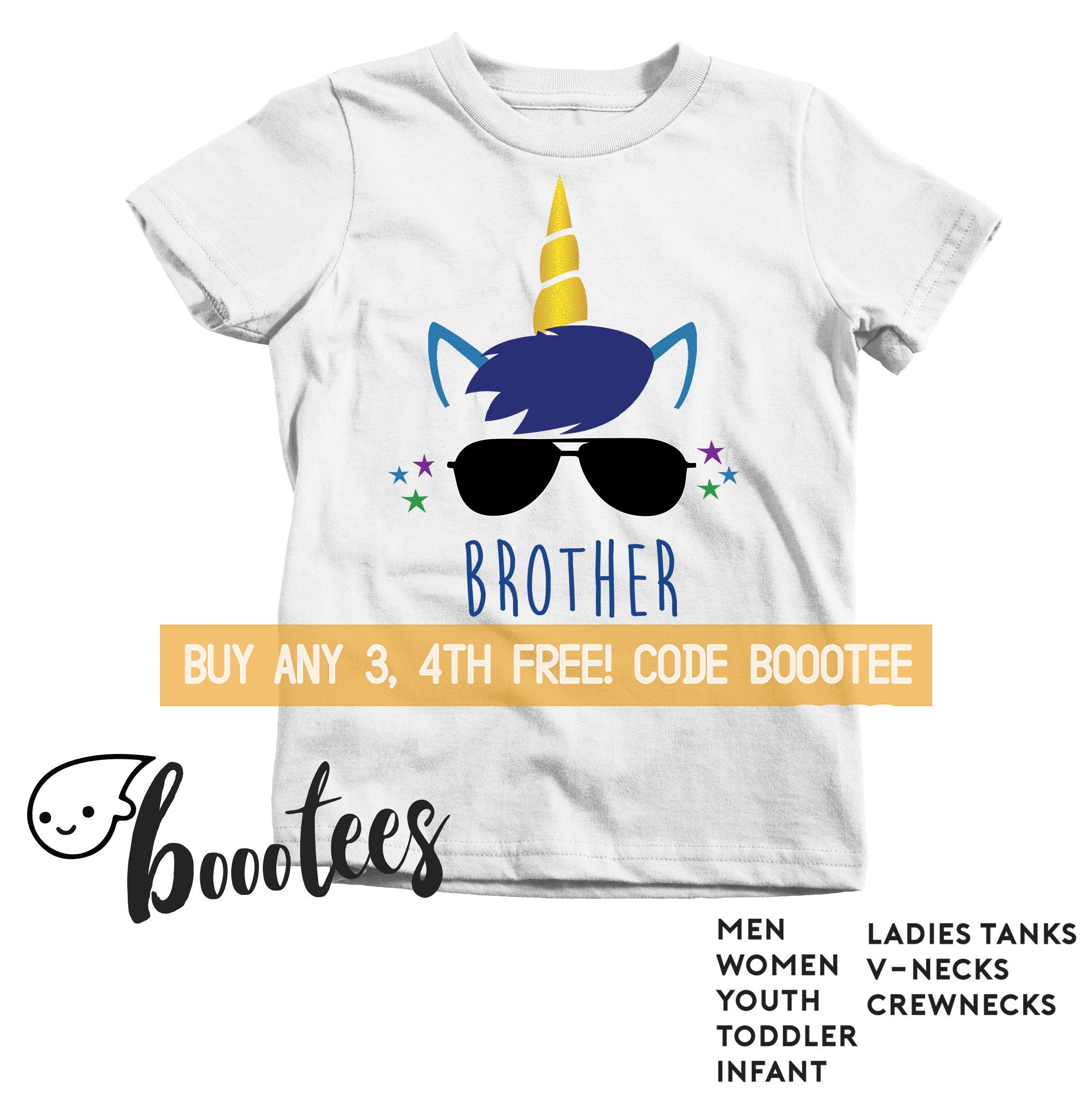 Brother Unicorn Shirt for Boys Boy Tshirt T shirt Tee Women Kids Men T shirt Birthday Idea Present Unicorn Birthday Party Male Toddler Graphic Tee – Feel-Good Design · High-Quality Print