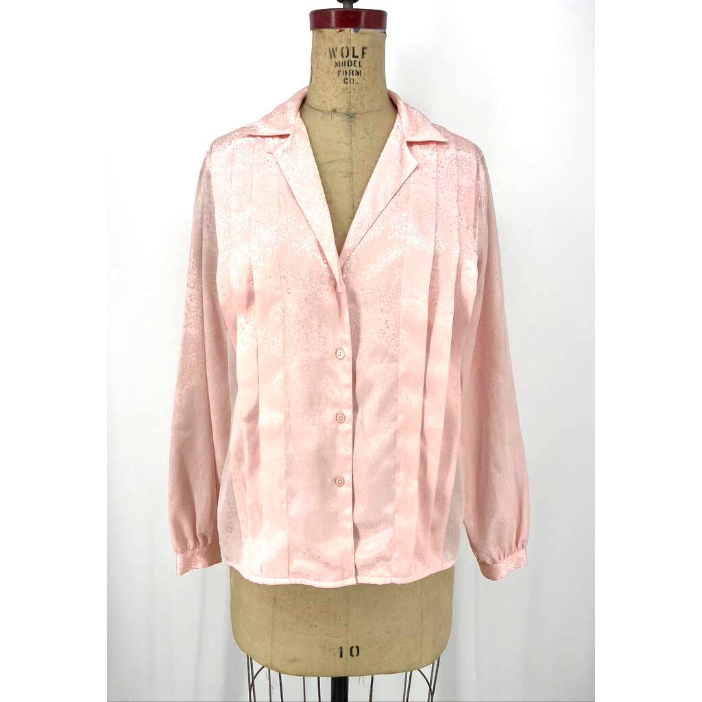 VTG 80s Cotton Candy Pink Button Down Blouse Size 12 Graphic Tee – Cozy Vibes · Must-Have Style