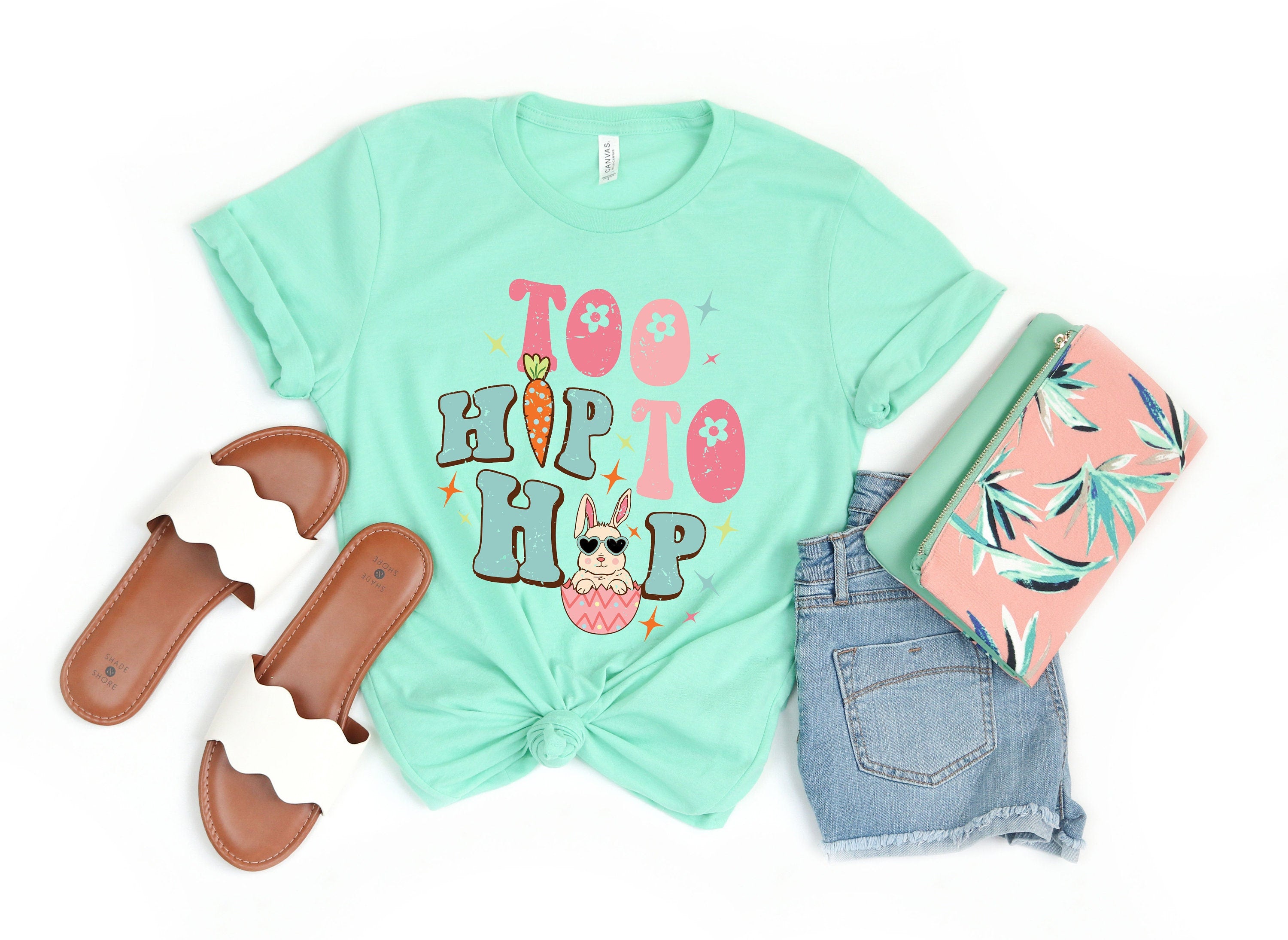 Too Hip To Hop T Shirt Easter Bunny Tees Funny Easter Day Shirt Egg Hunting Shirts Easter Rabbit Tee For Kids Easter Day Clothing Graphic Tee – Cozy Vibes · Must-Have Style