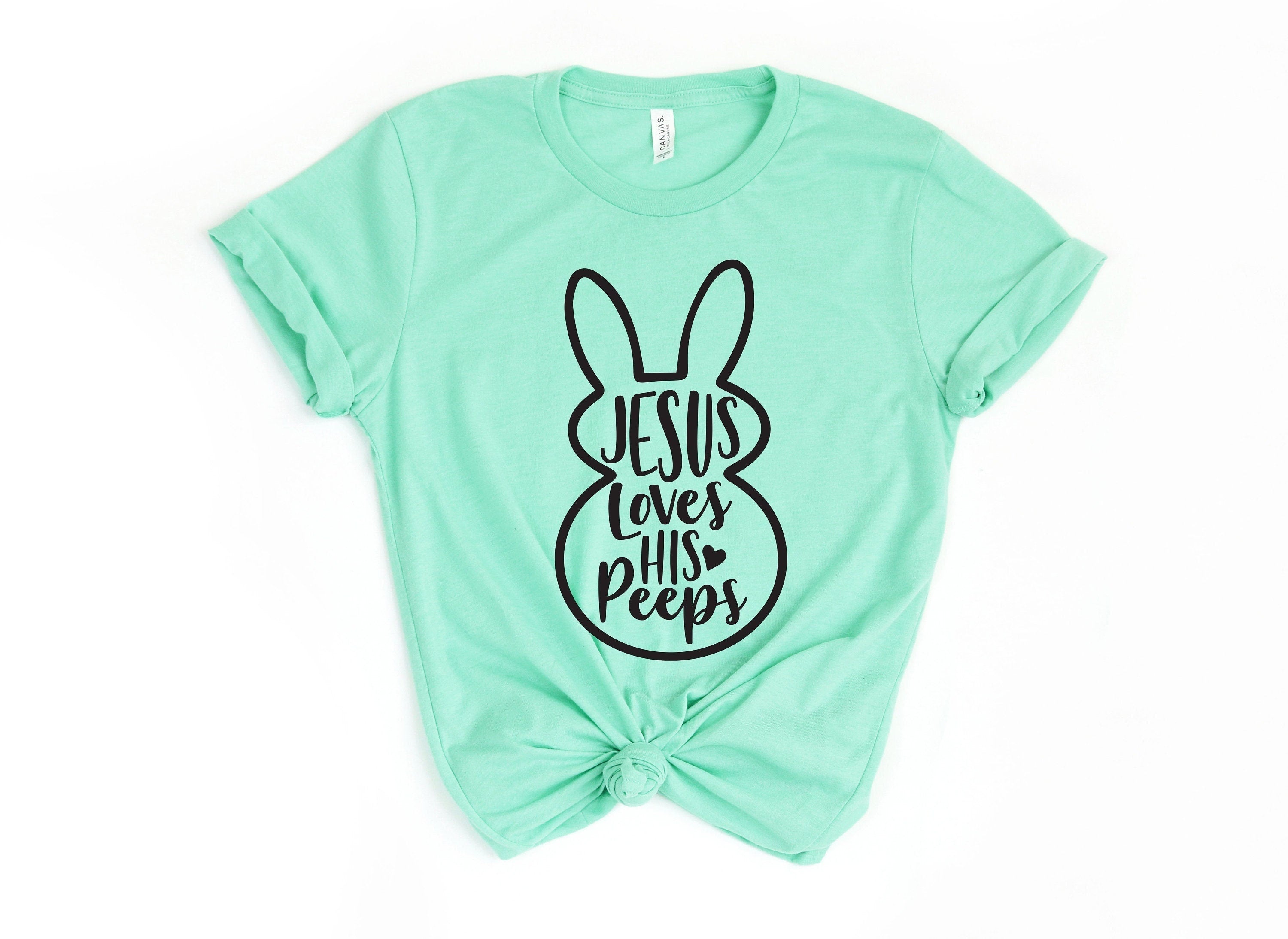 Jesus Loves His Peeps T shirt Easter Shirt Easter Day Shirt Christian Easter Shirt Rabbit Shirt Gift For Easter Day Easter Bunny Shirt Graphic Tee – Fan Favorite · Must-Have Style