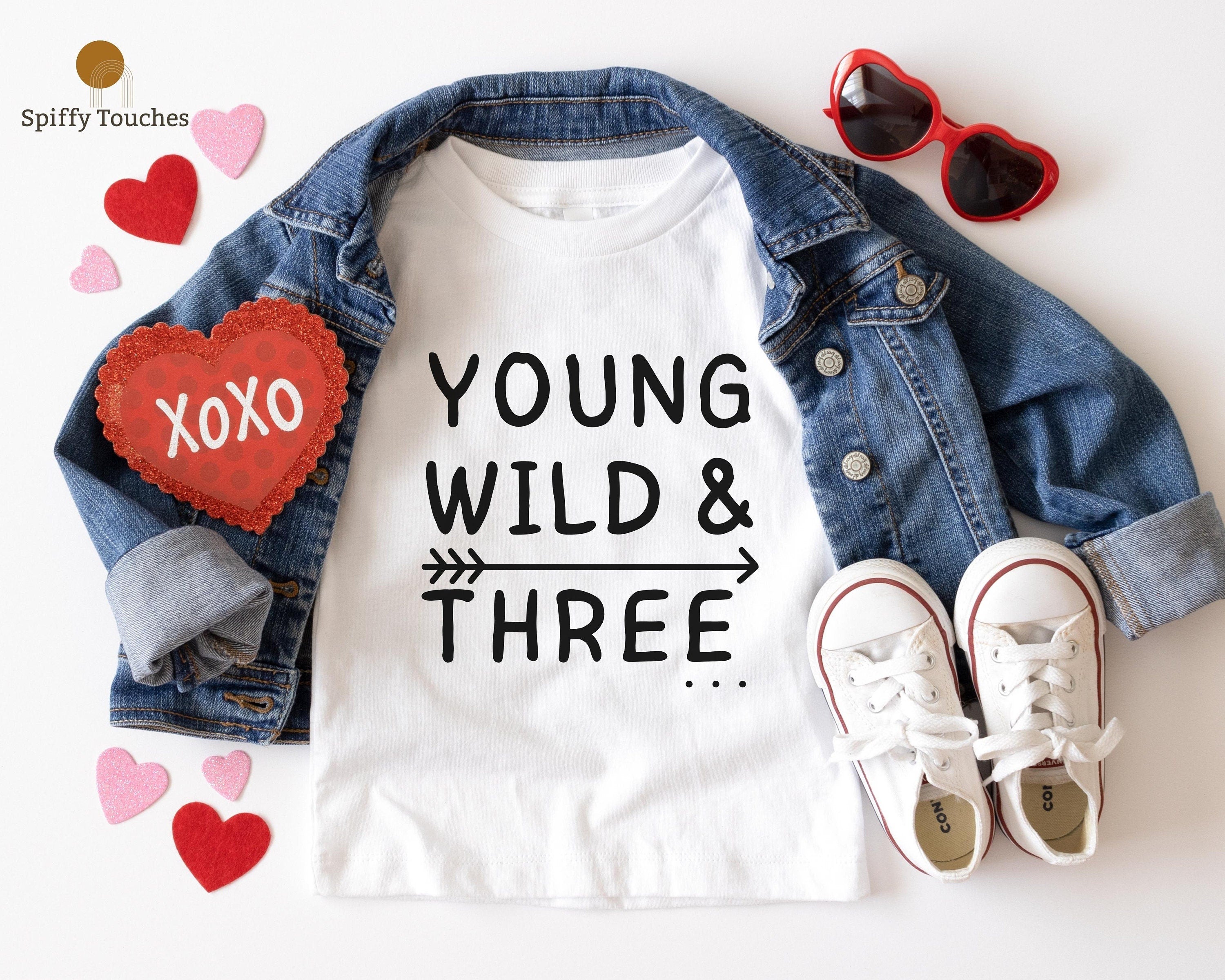 3rd Birthday Shirt Boy Groovy Toddler Shirt Young Wild And Three Kids Shirt Cute 3rd Birthday Raglan Adorable Birthday Youth Shirt Graphic Tee – Fan Favorite · Perfect For Daily Wear