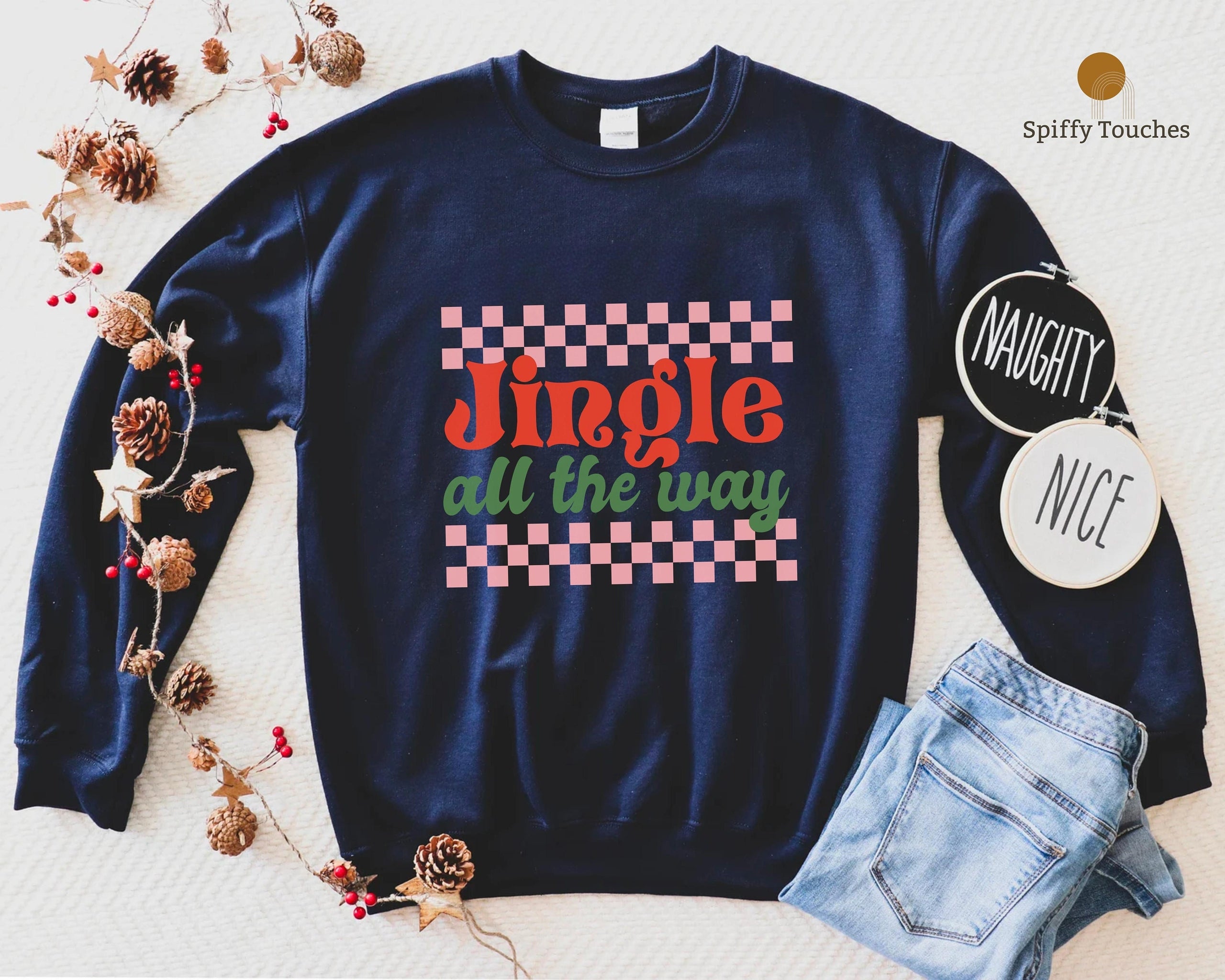 Jingle All The Way Sweatshirt Christmas Jingle Sweatshirt Christmas Gift Sweatshirt Holiday Sweatshirt Ugly Christmas Sweater Sweatshirt – Premium Graphic · Trending Graphic Apparel