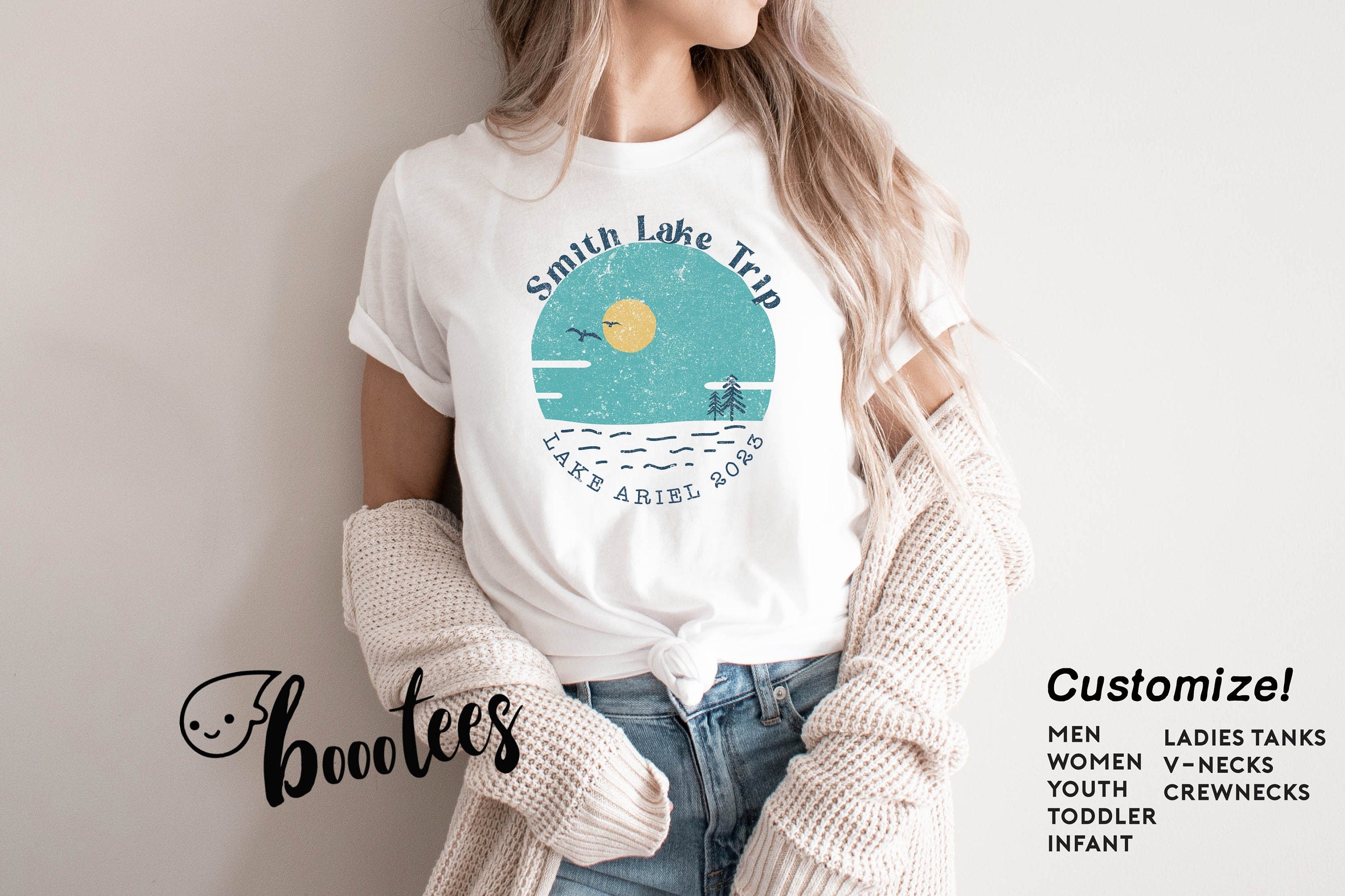 Lake Trip Camping Shirts for Family Friends T Shirt Camp T Shirt Tee Matching Men Kids Women Boys Girls Baby Personalized Boat Party Custom Graphic Tee – Fan Favorite · Trending Graphic Apparel
