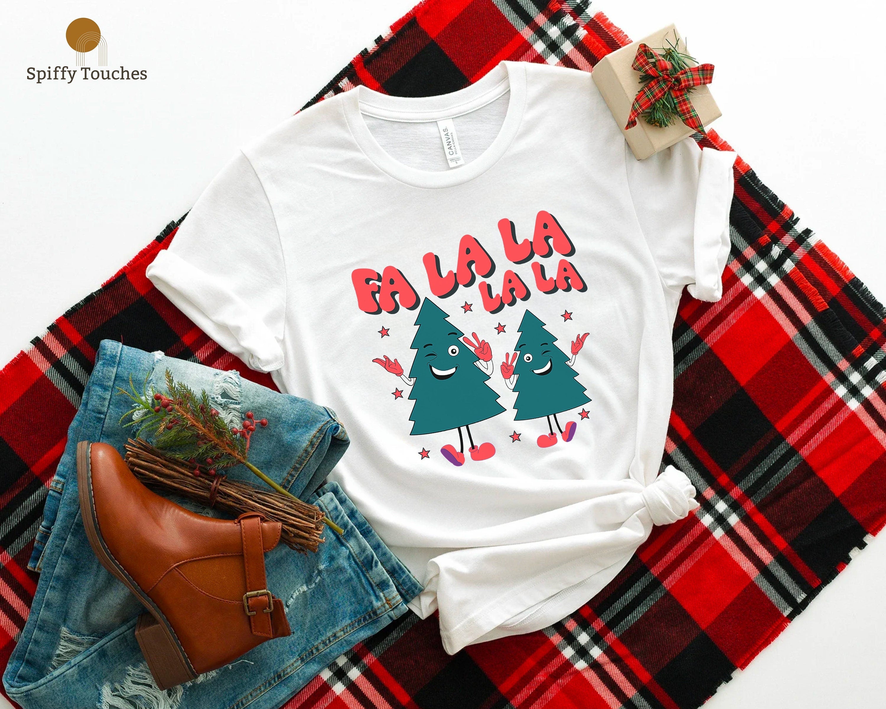 Fa La La Holiday Fashion Funny Christmas Shirt Women Ugly Christmas Tshirt Women Funny Womens Holiday Apparel Christmas ShirtsFestive tee Graphic Tee – Bold Style · Top Pick For Any Outfit