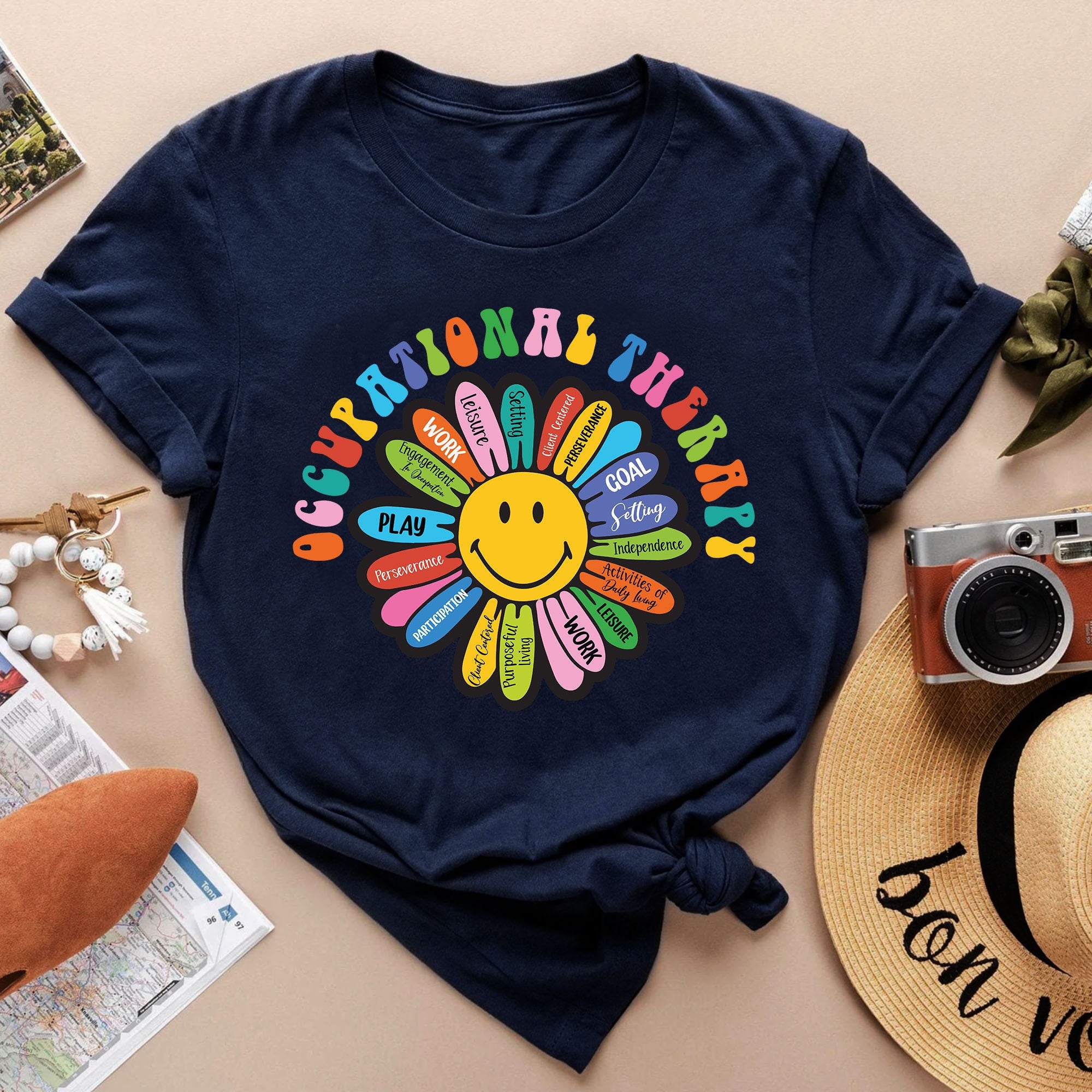 Occupational Therapy Shirt OT Shirt Flower Shirt OT Therapist Shirt Assistant Shirt OT Life Gift For Therapist Graphic Tee – Aesthetic Look · Trending Graphic Apparel