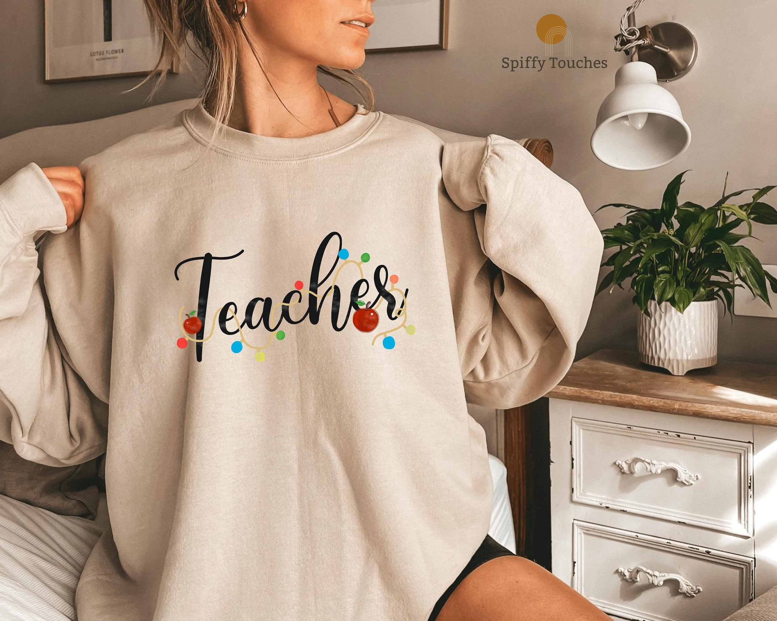 Teacher Sweatshirt Teacher Shirts Back to School Teacher Gift Ideas Back to School Shirt Sweatshirt Christmas Gift Festive Teacher Sweater Sweatshirt – Easygoing Wear · High-Quality Print
