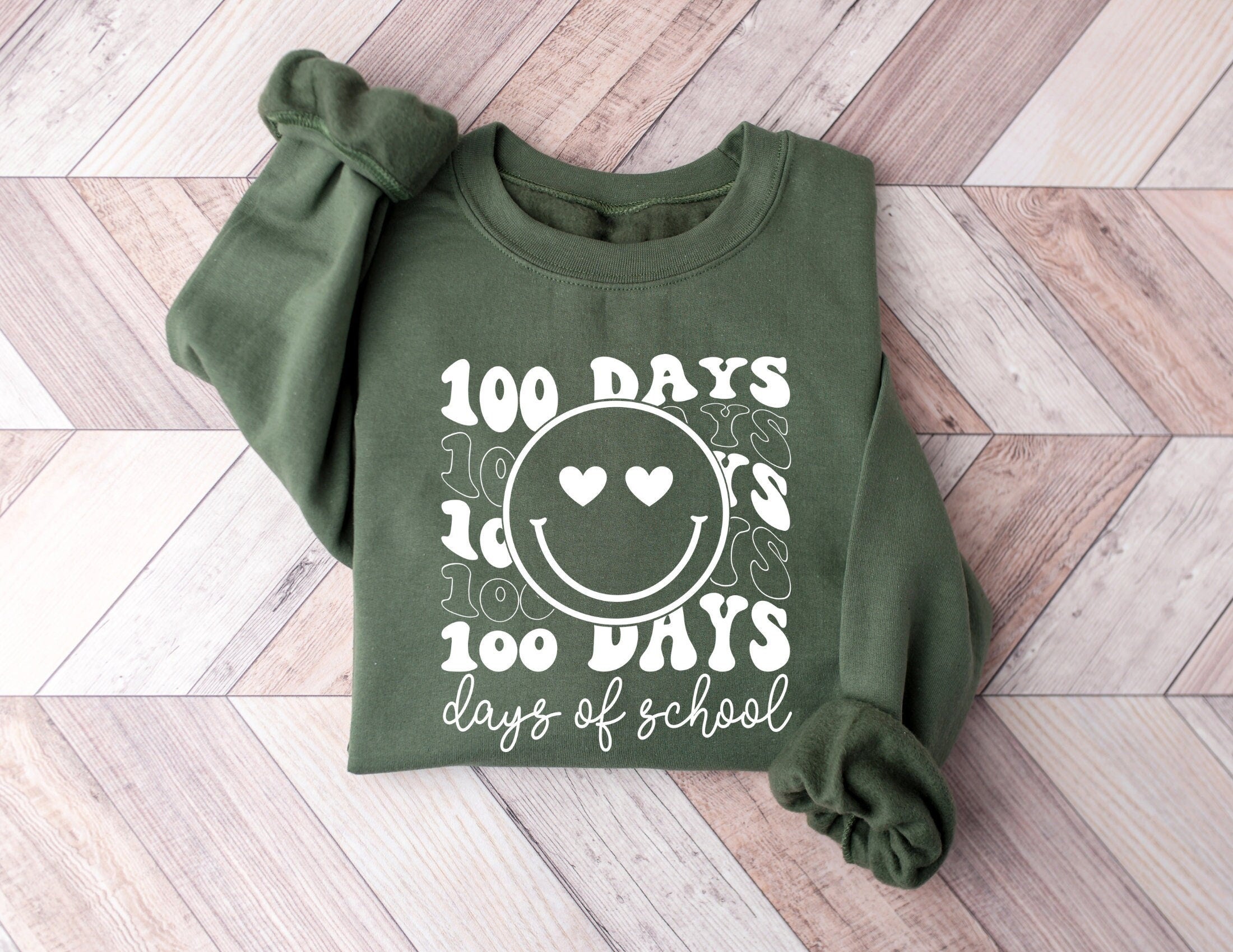 100 Days of School Sweatshirt 100th Day of School Tshirt Happy 100 Days Of School 100 Days Celebration ShirtTeacher Gift Teachher shirt Sweatshirt – Easygoing Wear · Great Gift For Fans