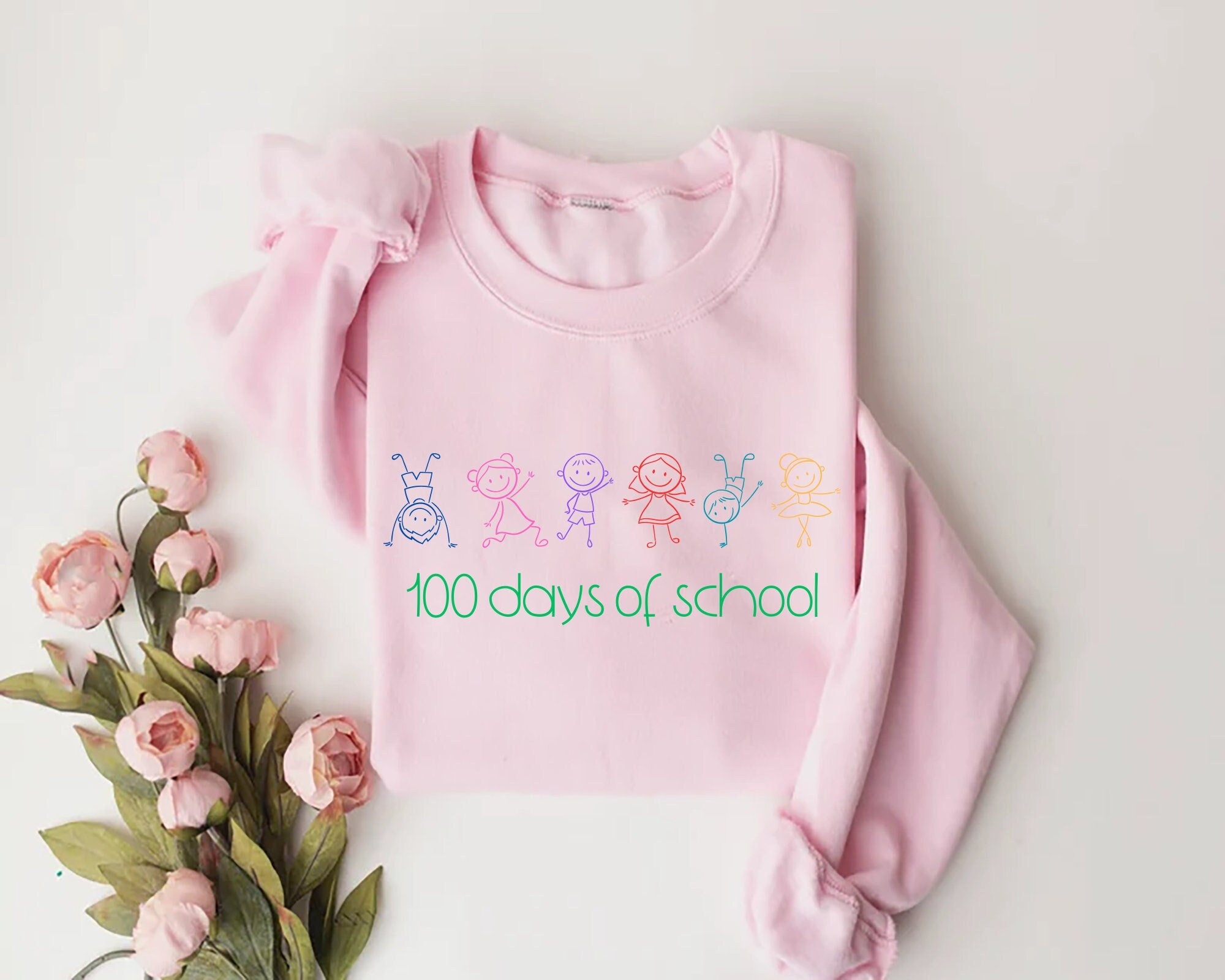 100 Days of School Sweatshirt 100 Day Shirt 100th Day Of School Celebration Student ShirtBack to School Shirt Gift For Teacher Sweatshirt – Bold Style · Great Gift For Fans