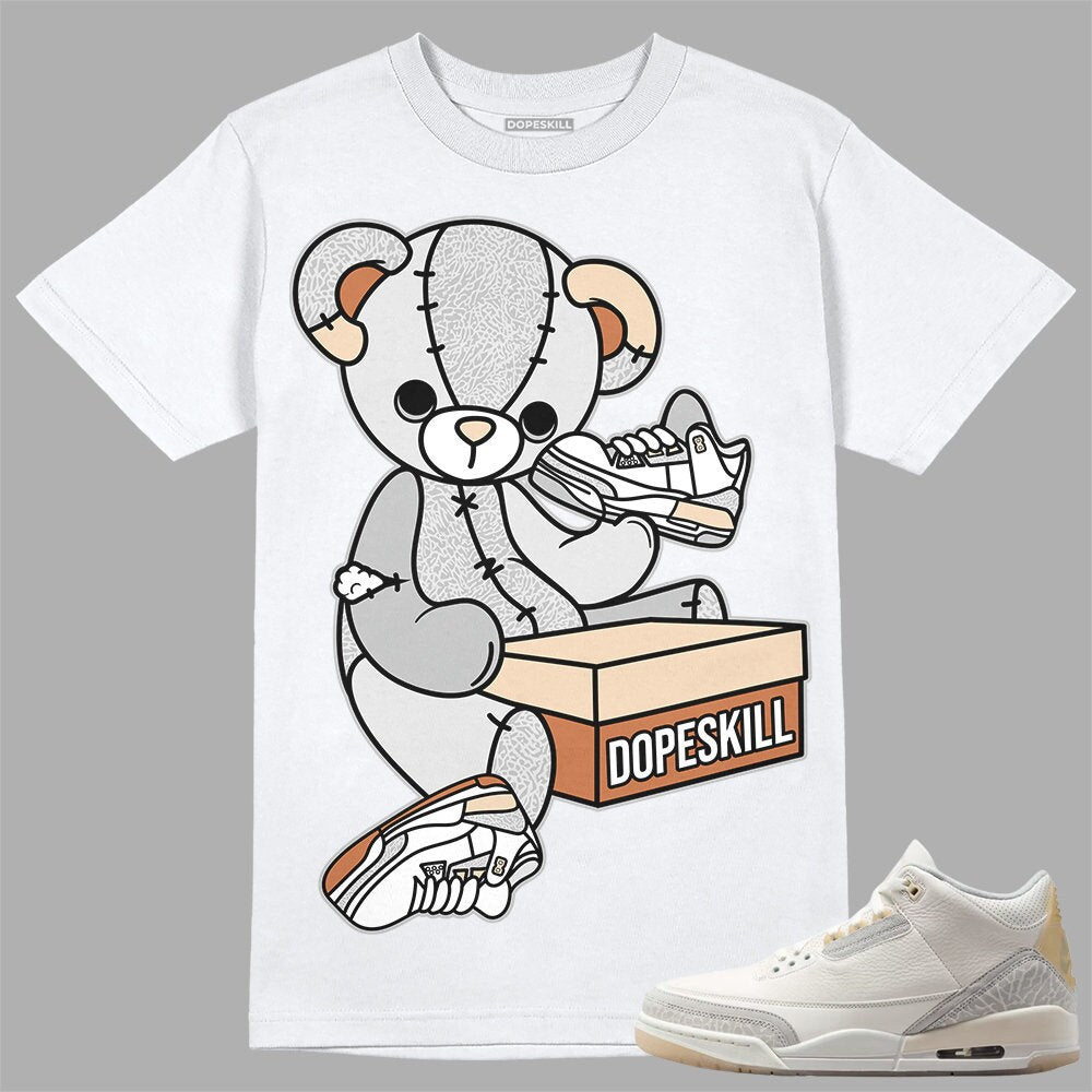Craft Ivory 3s DopeSkill Unisex Shirt Sneakerhead BEAR Graphic Graphic Tee – Everyday Comfort · High-Quality Print
