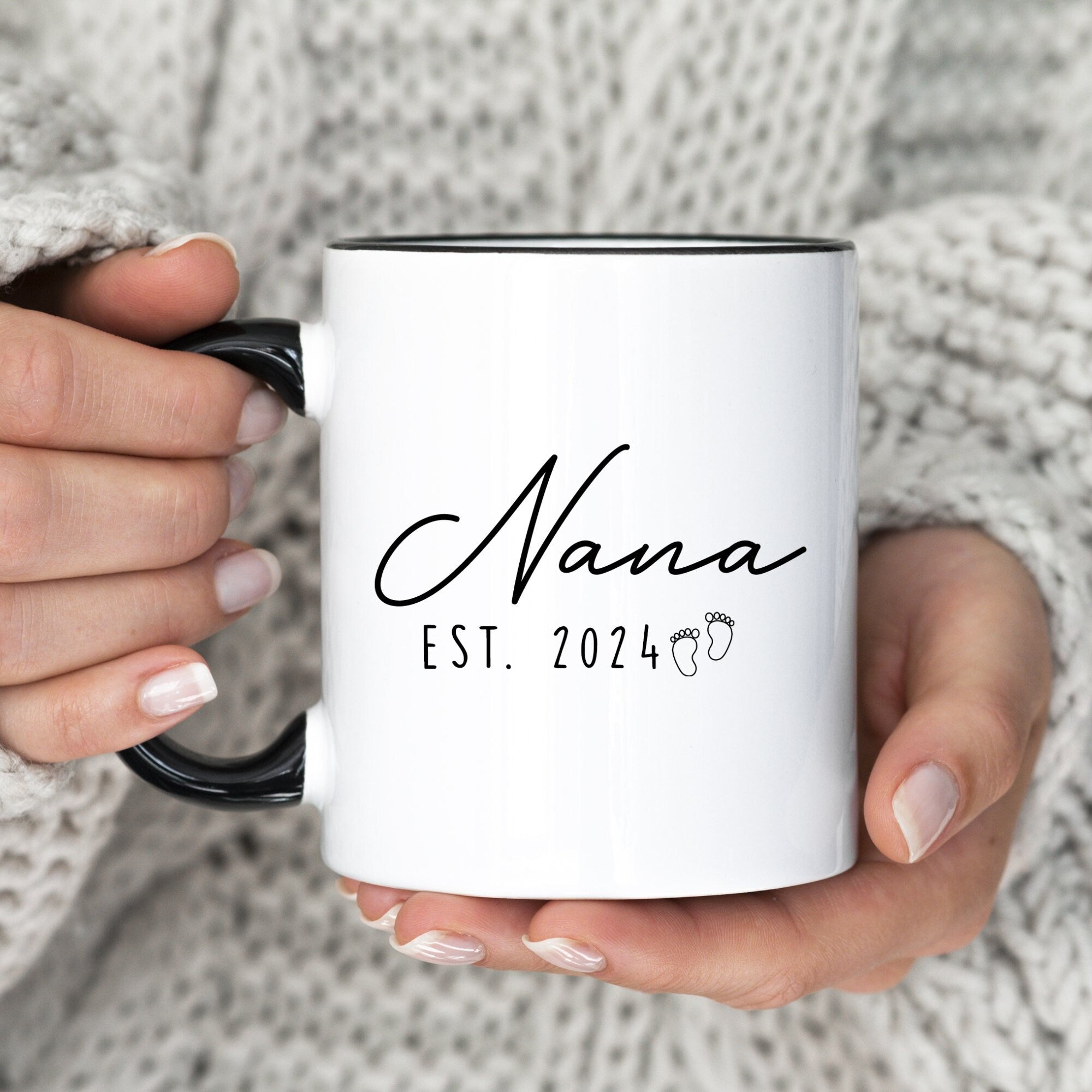 Nana Est 2024 Mug Promoted to Nana Mug Mother39s Day Gift Ideas Custom Nana Mugs New Grandma Mugs Pregnancy Reveal Mug MU 47NANA Graphic Tee – Fan Favorite · Trending Graphic Apparel