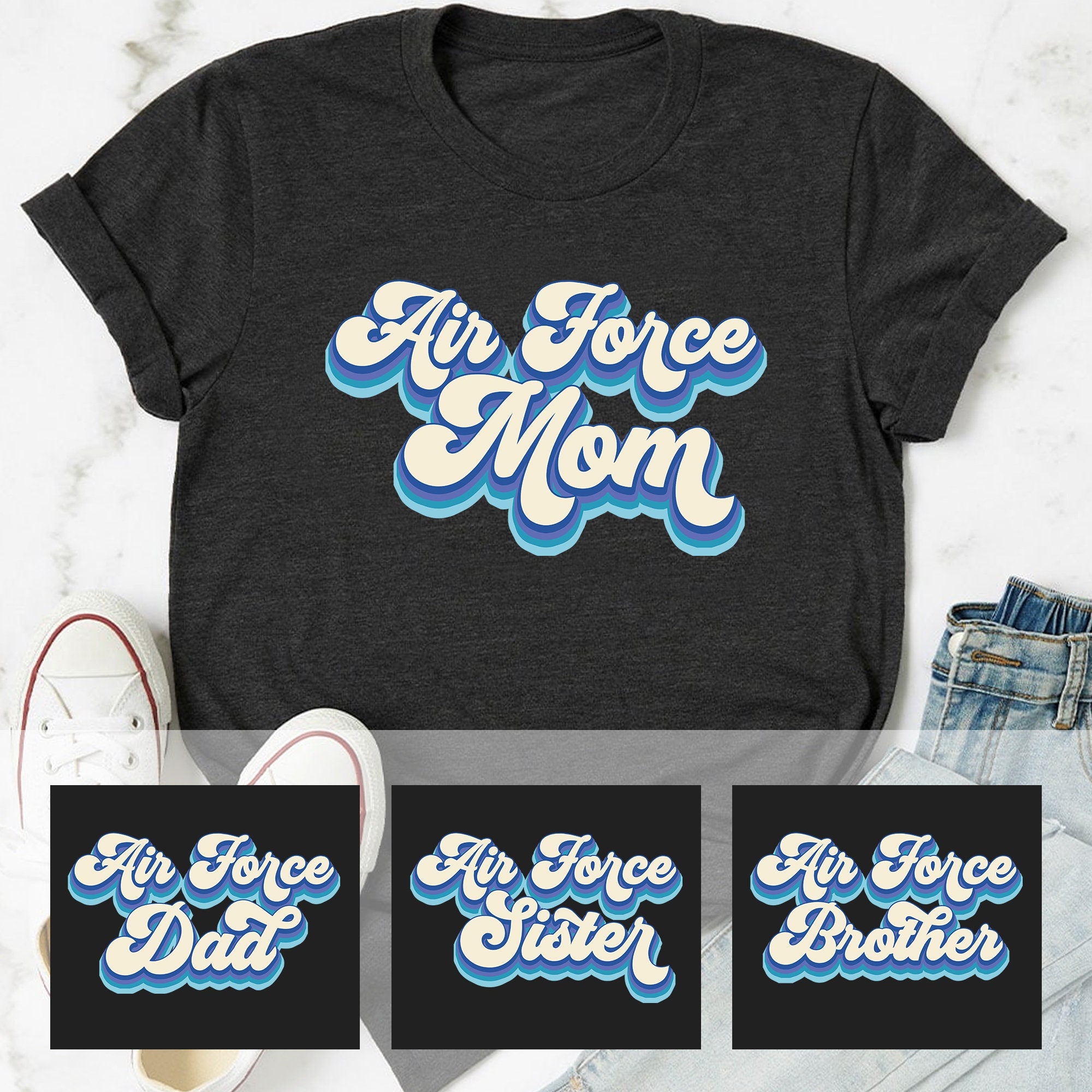 Air Force Family Tshirts Custom Air Force Graduation Shirts Air Force Mom Shirt Proud Family Of An Airman T Shirt Custom Air Force Gifts Graphic Tee – Fan Favorite · Top Pick For Any Outfit