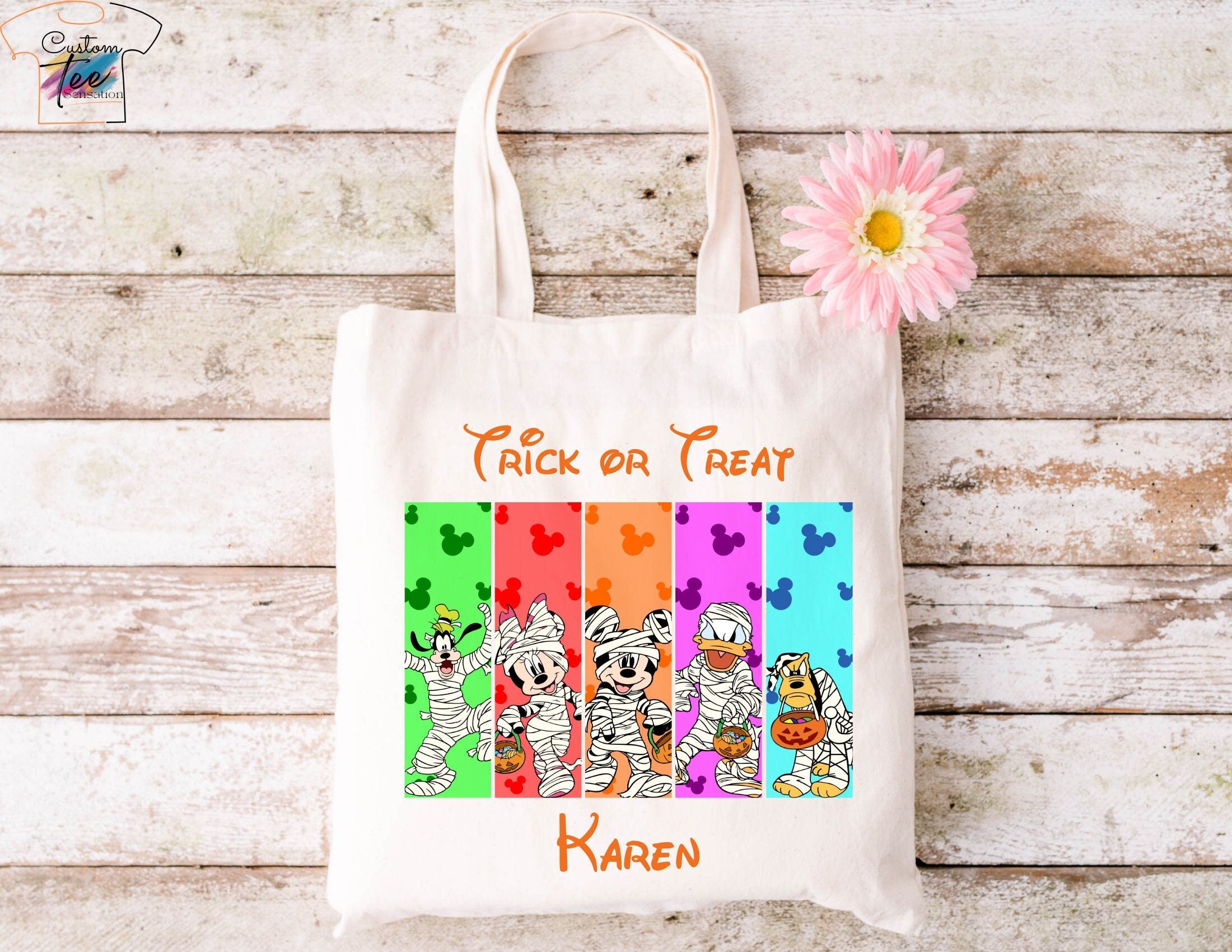 Disney Halloween Tote bag Trick or Treat Candy Bag Custom Name Tote Bag Custom Disney Totebag Halloween tote ba Trick or Treat totebag Tote Bag – Easygoing Wear · Must-Have Style