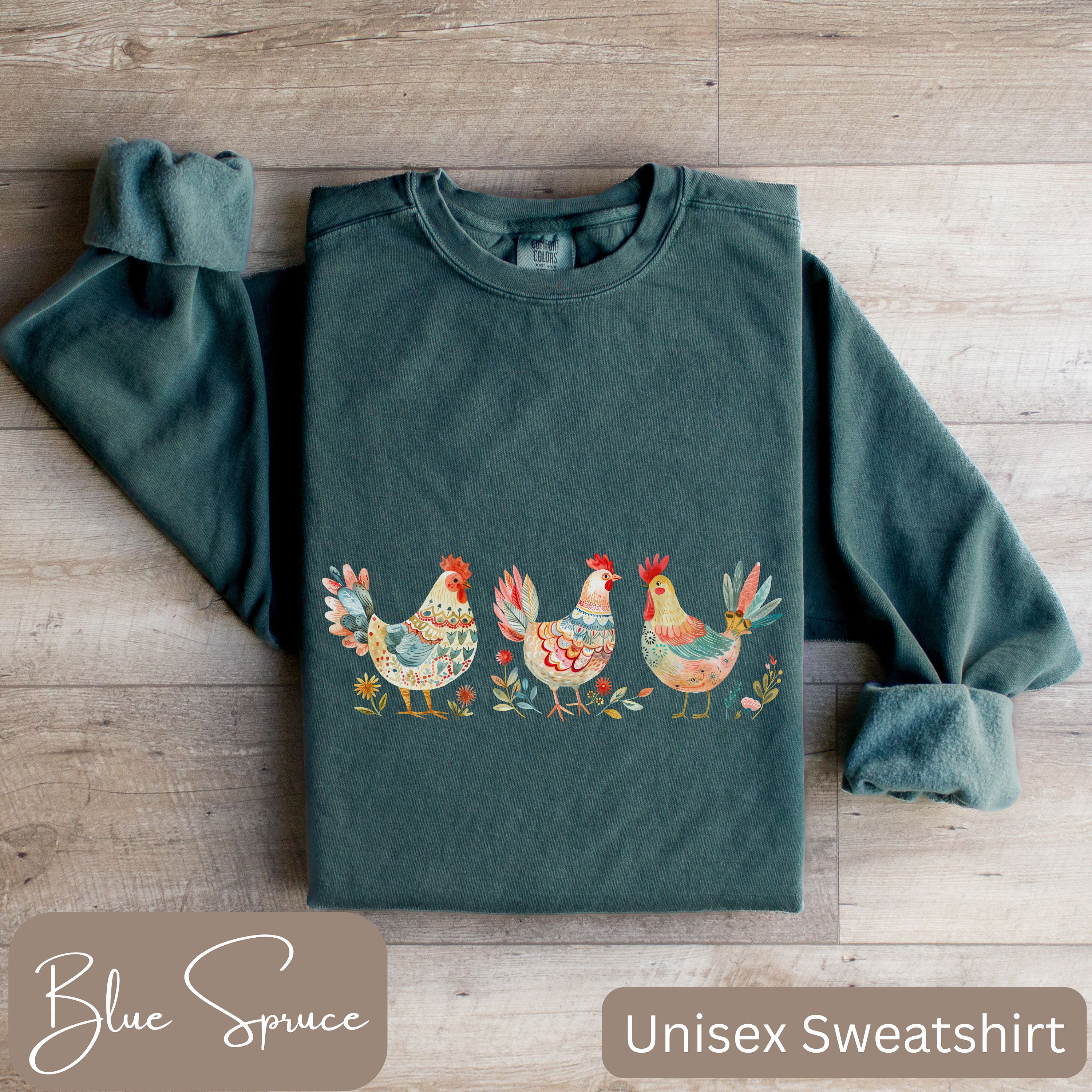 Comfort Colors Chicken Sweatshirt Chicken Sweatshirt Chicken Lover Gifts Pink Chicken Shirt Comfort Colors Chickens Chicken Mom Shirt Sweatshirt – Soft Feel · Great Gift For Fans
