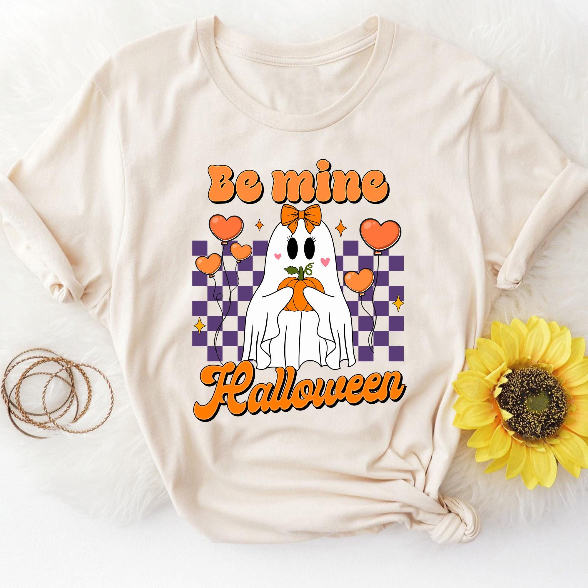 Be Mine Halloween Lover T shirt Retro Ghost Shirt Retro Halloween T shirt Halloween Sweatshirt For Women Halloween Tee Halloween Gift Sweatshirt – Warm & Stylish · High-Quality Print