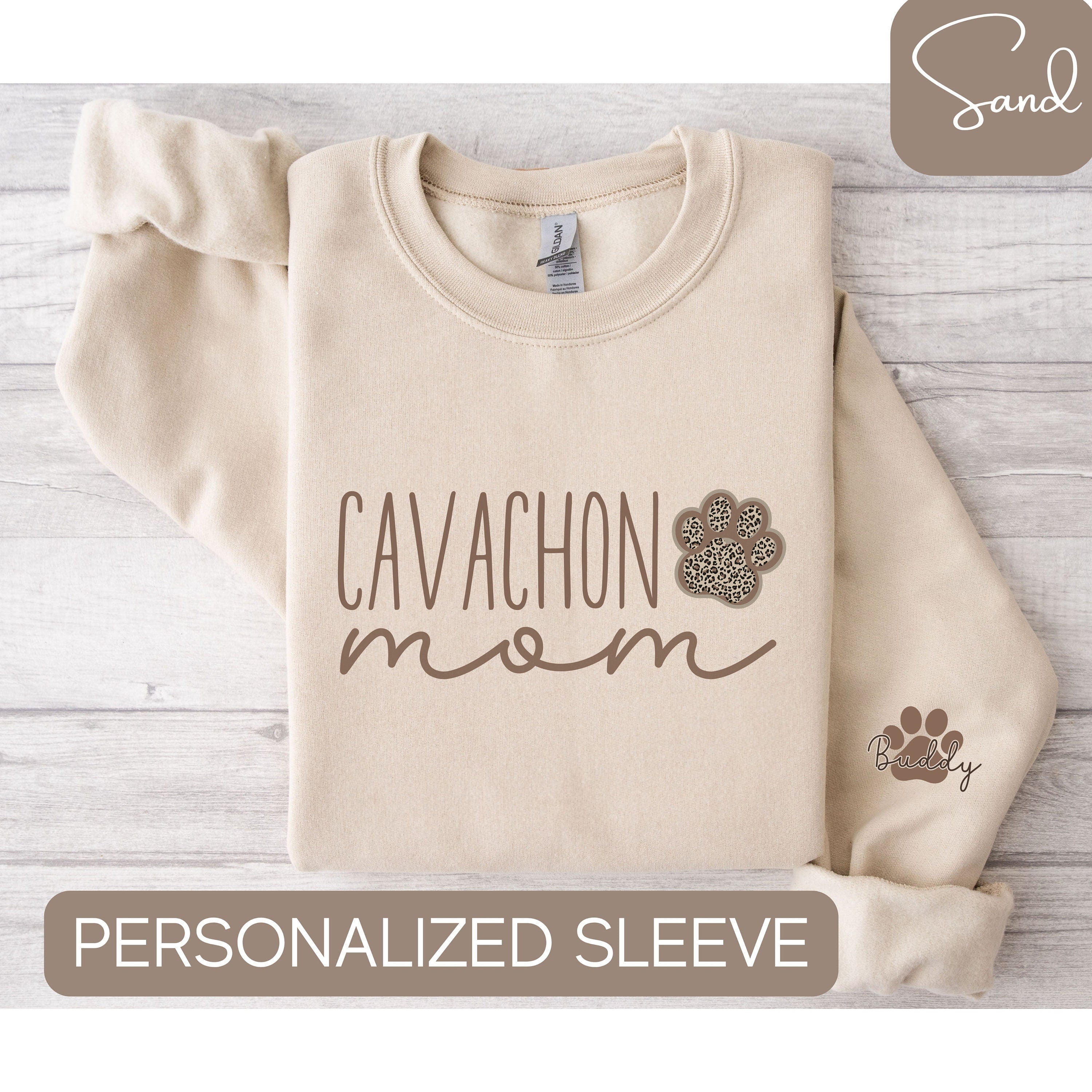 Personalized Cavachon Mom Sweatshirt Cavachon Sweatshirt Custom Cavachon Shirt With Sleeve Writing Cavachon Gifts Cavachon Owner Gifts Sweatshirt – Premium Graphic · Great Gift For Fans