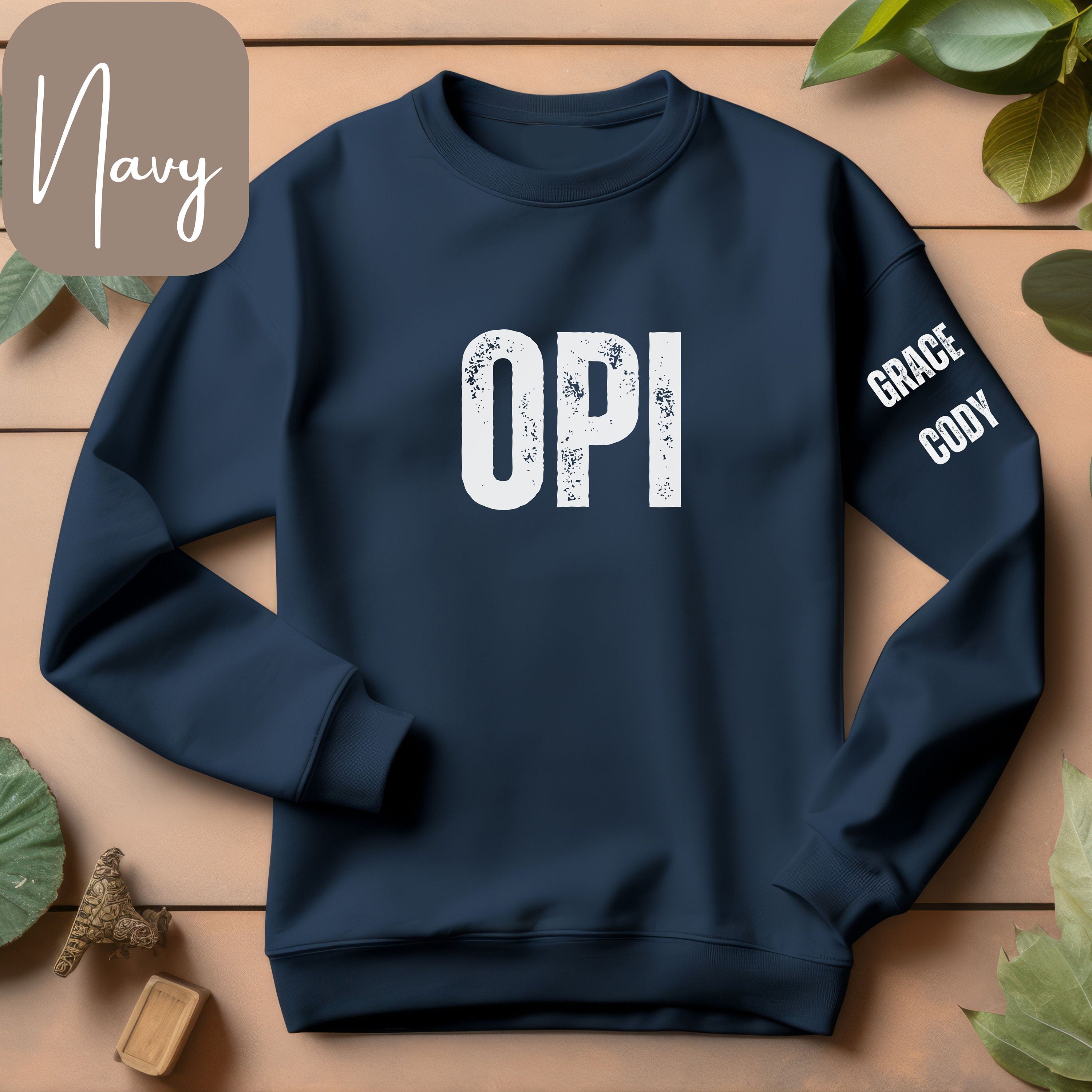Opi Sweatshirt Opi T Shirt Personalized Opi Shirt with Grandkids Names Sleeve Writing Grandchildren Shirt for Opi Custom Opi Sweatshirt Sweatshirt – Aesthetic Look · Perfect For Daily Wear