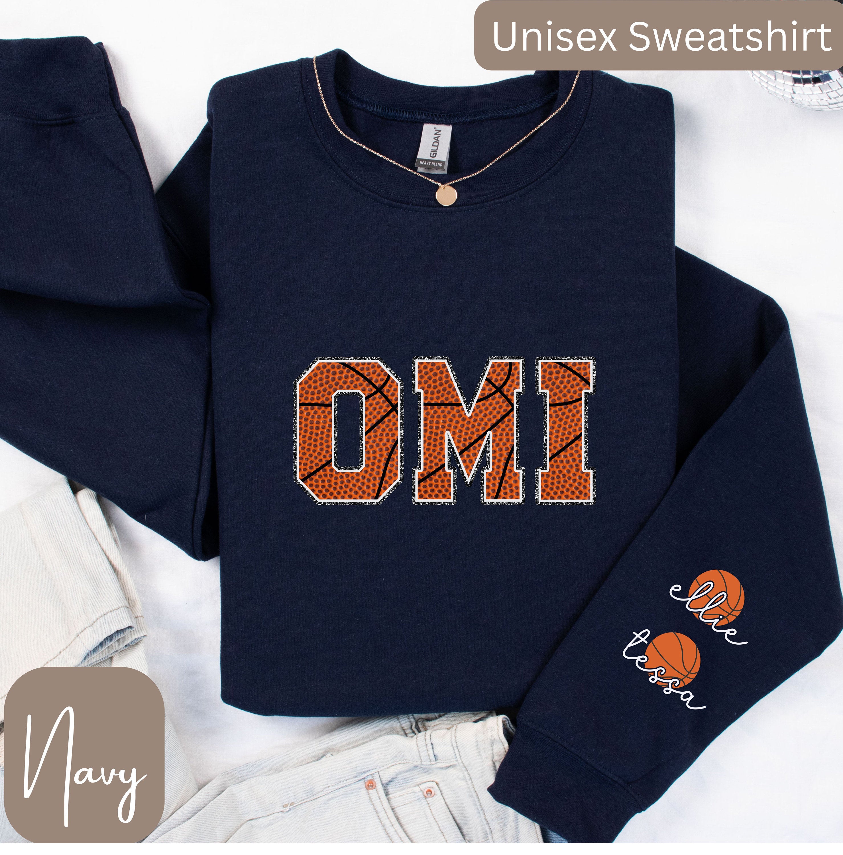 Basketball Omi Sweatshirt Basketball Omi T Shirt Personalized Shirt with Names for Basketball Player Omi Basketball Grammy Omi Omi Gifts Sweatshirt – Warm & Stylish · Top Pick For Any Outfit