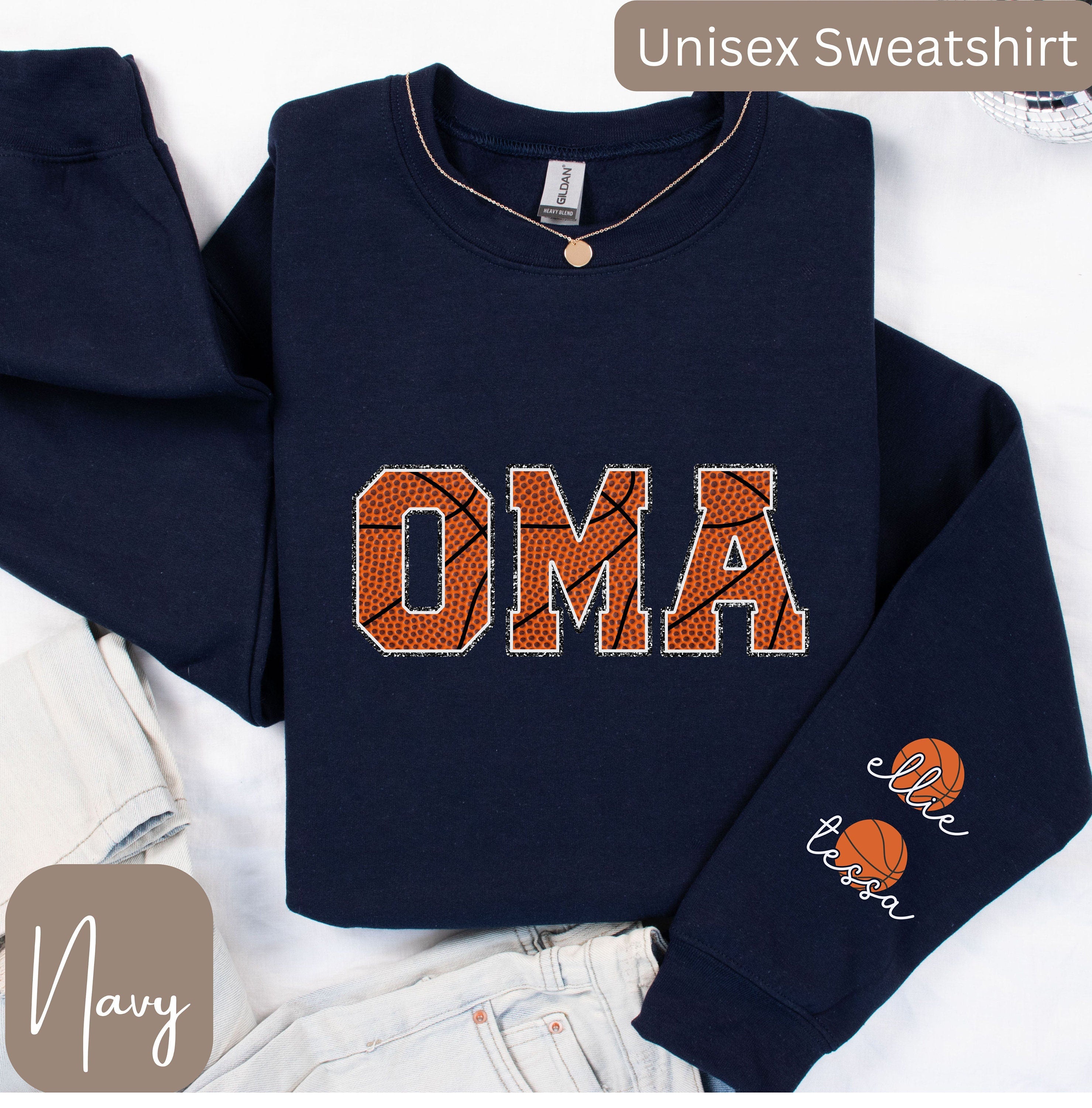 Basketball Oma Sweatshirt Basketball Oma T Shirt Personalized Shirt with Names for Basketball Player Oma Basketball Oma Gifts Oma Shirt Sweatshirt – Feel-Good Design · Must-Have Style