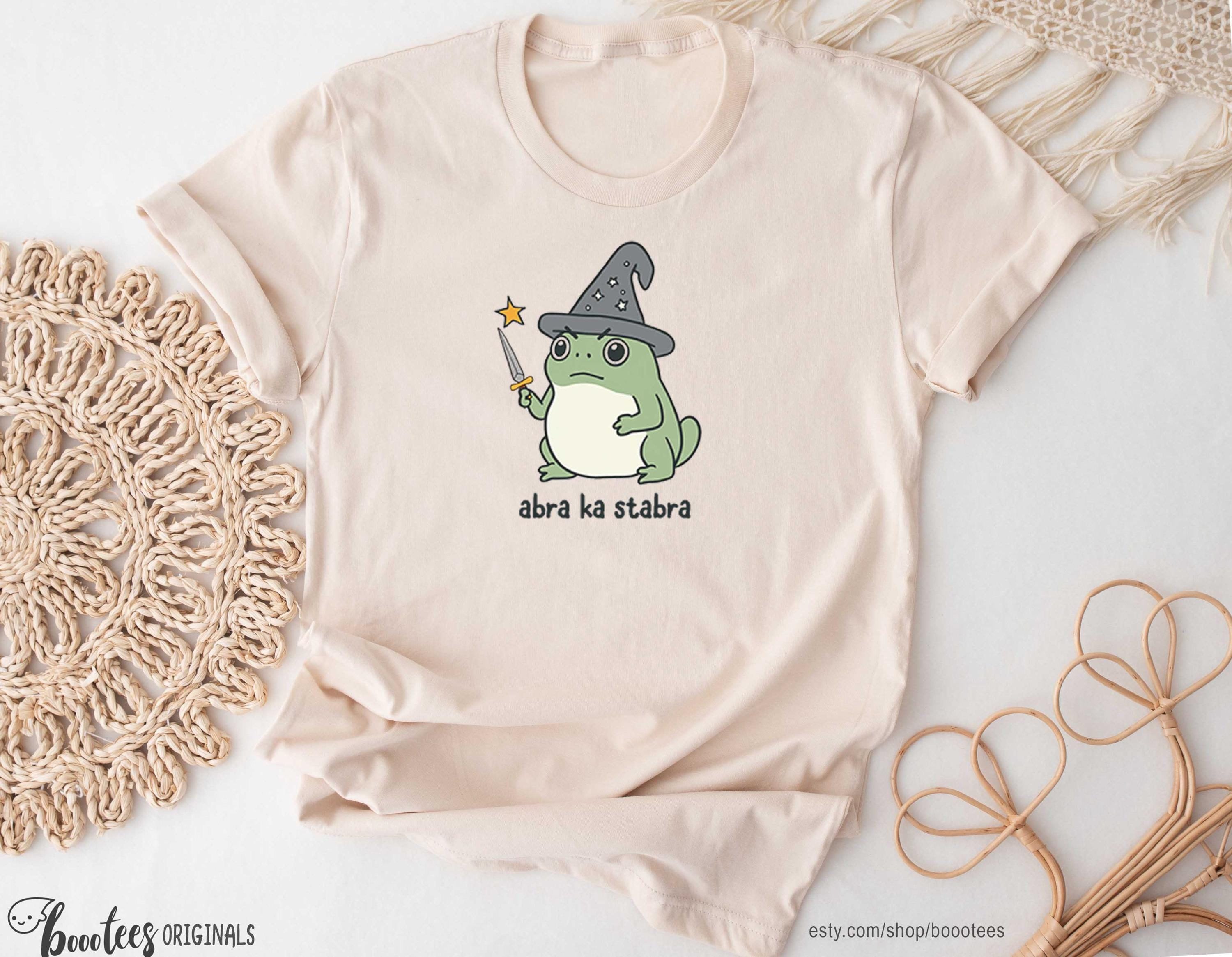 Funny Frog Wizard Shirt Cute T shirt Tshirt Tee Tees Froggy Fantasy Magic Sword Roleplayer Video Card Board Gaming Abra Ka Stabra Toad Graphic Tee – Easygoing Wear · High-Quality Print