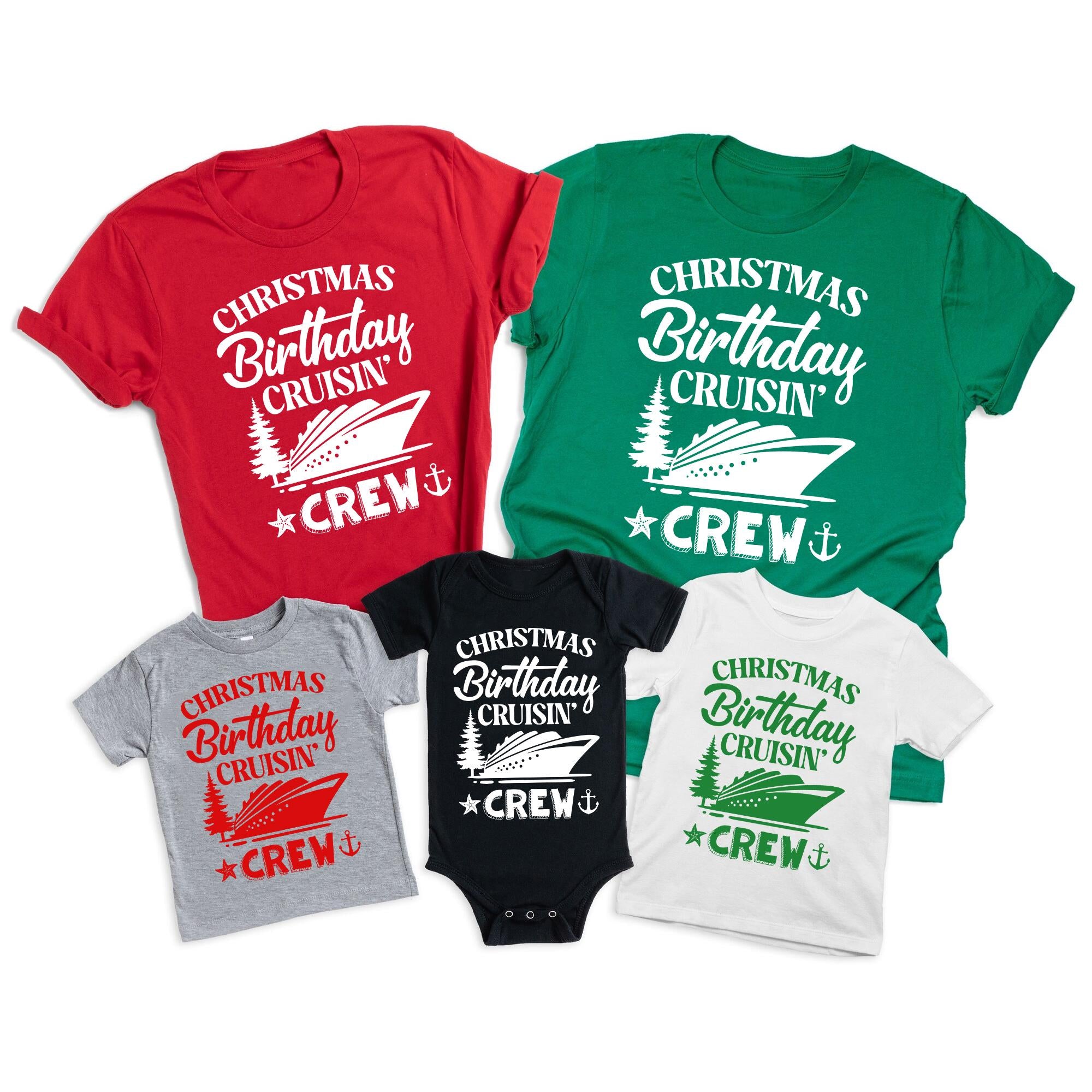 Christmas Birthday Cruisin Crew Shirt Family Christmas Cruise Shirt Birthday Cruise Squad Birthday Cruise Crew Family Cruise Shirts Graphic Tee – Cozy Vibes · Great Gift For Fans