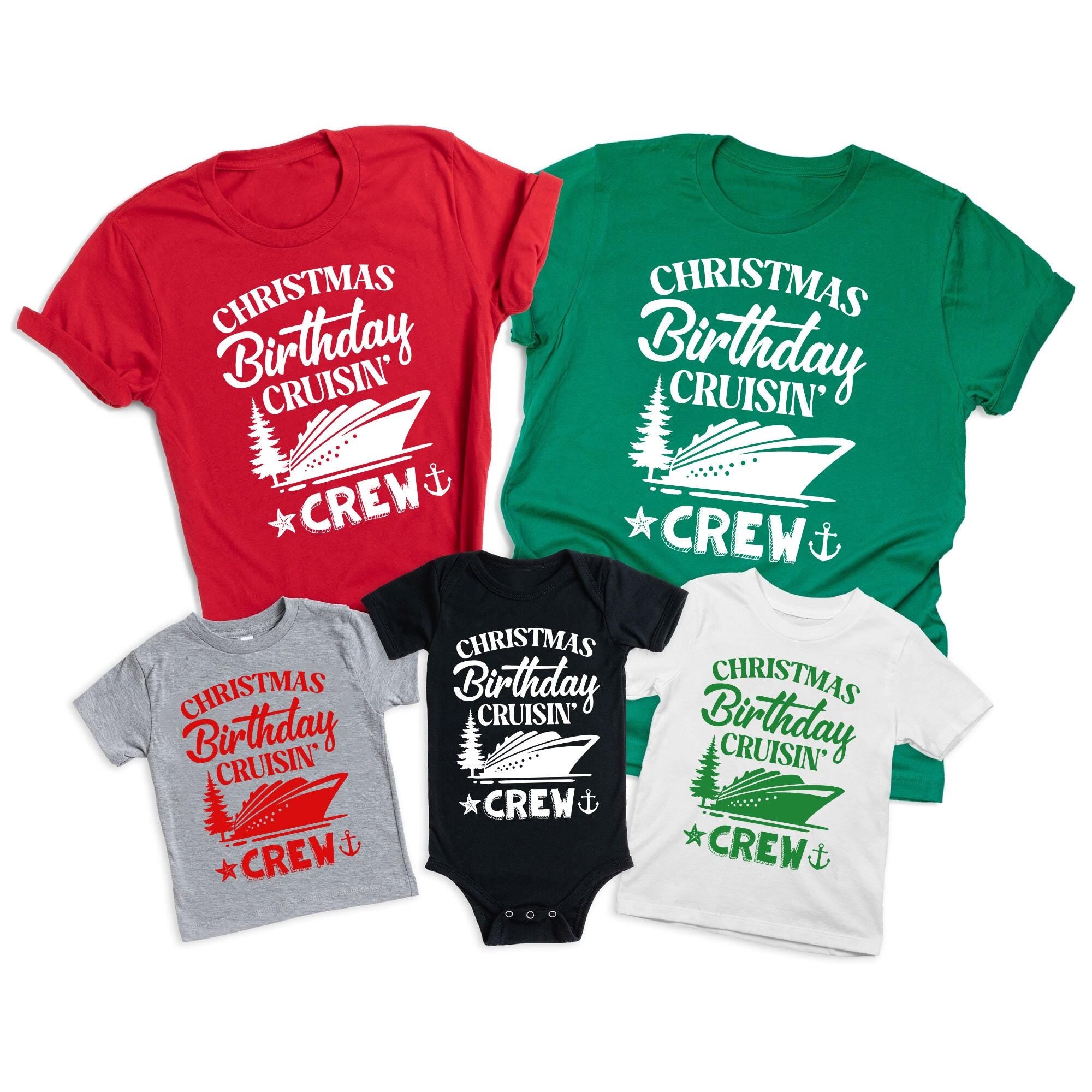 Christmas Birthday Cruisin Crew Shirt Family Christmas Cruise Shirt Birthday Cruise Squad Birthday Cruise Crew Family Cruise Shirts Graphic Tee – Cozy Vibes · Great Gift For Fans