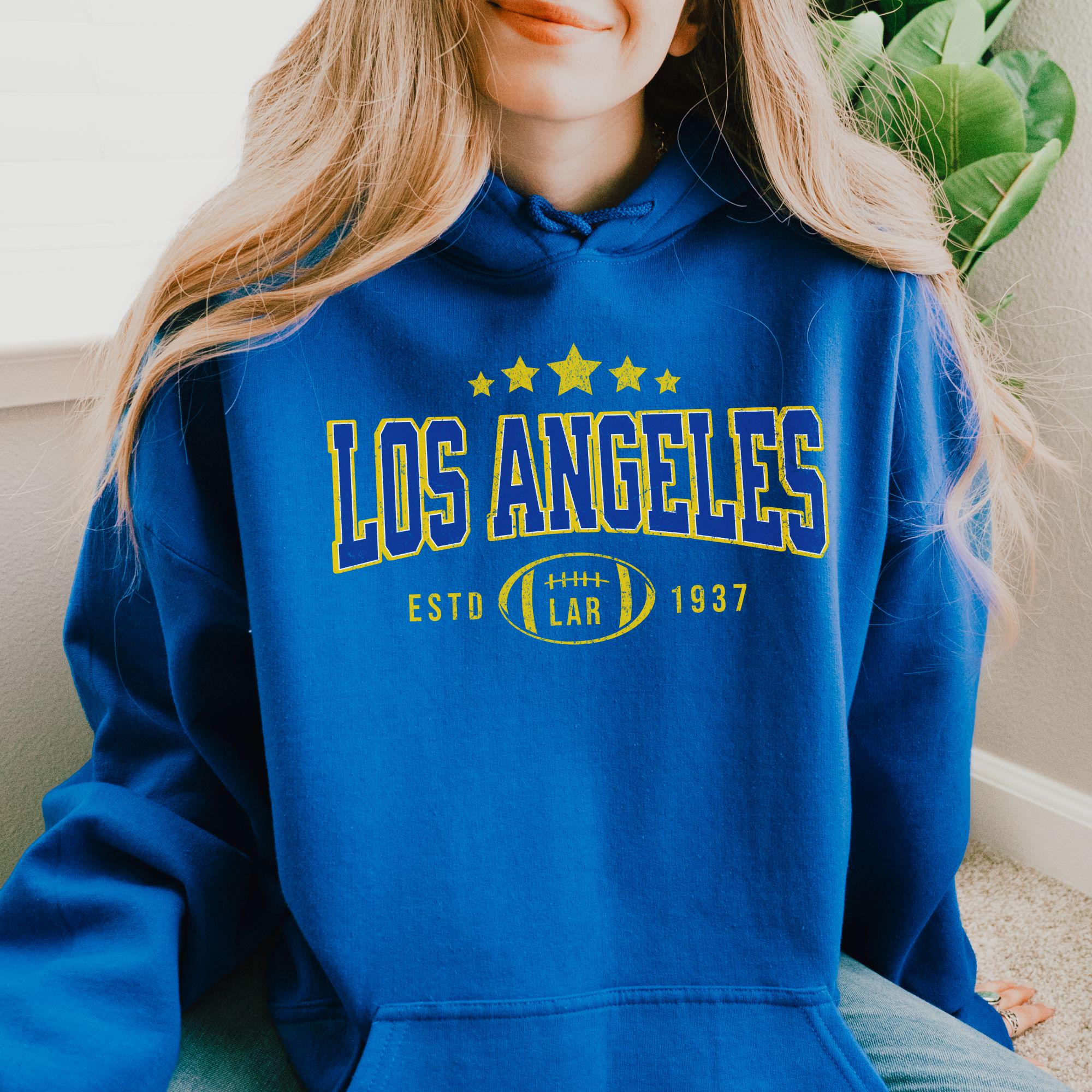 Ram Hoodie Los Angeles Football Varsity Style Hoodie Old School Ram Sweatshirt Ram Football Fanatics Gift Ram Fandom Football Hoodie Hoodie – Soft Feel · Trending Graphic Apparel
