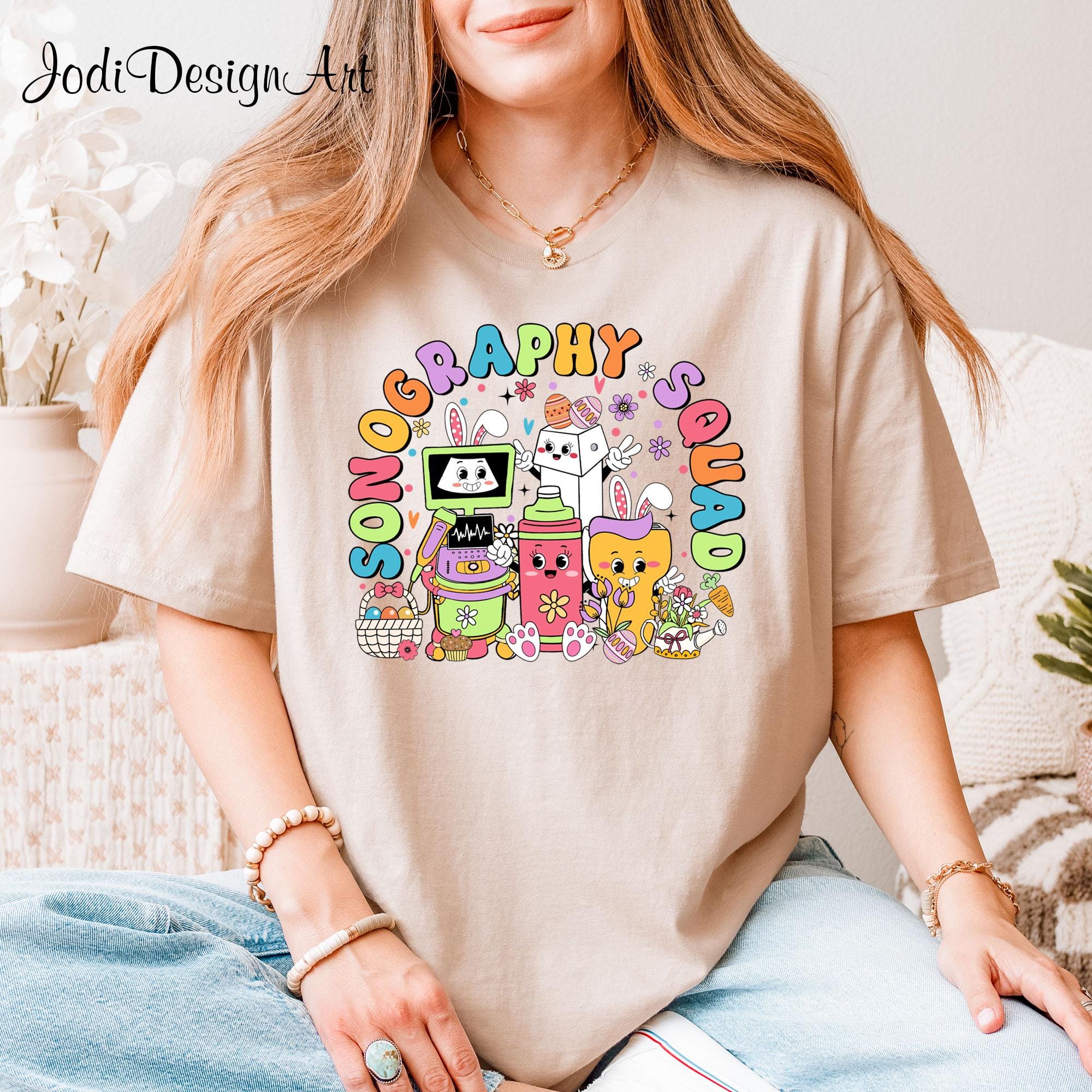 Sonography Squad Easter Day Shirt Ultrasound Tech Shirt Easter Sonography Shirt Sonographer Nurse Gift Easter Nurse Medical Sonographer Graphic Tee – Bold Style · Trending Graphic Apparel