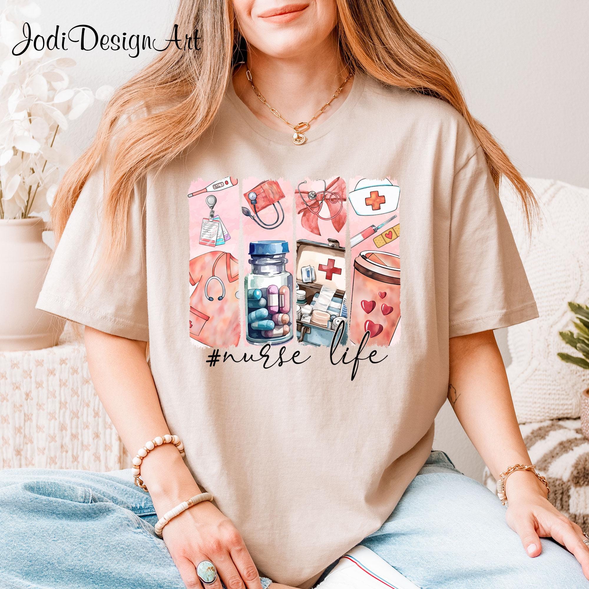 Nurse Coquette Nurse Life Shirt Nurse Coquette Shirt Brushstroke Nurse Shirt Nursing Shirt Nurse Design Nurse Gift Nurse Bow RN CNA Graphic Tee – Bold Style · Great Gift For Fans
