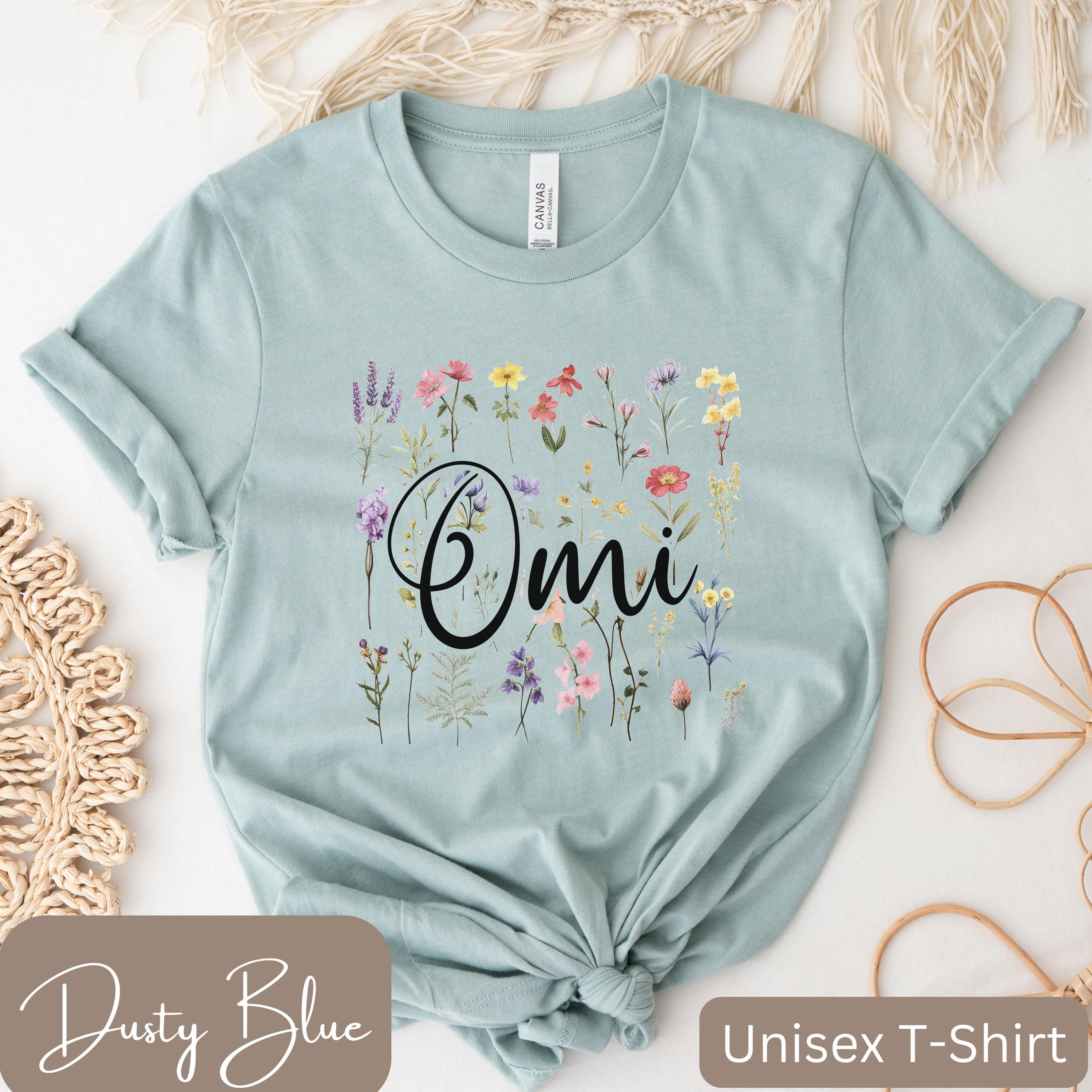 Omi Wildflower T Shirt Floral Omi Shirt Omi T Shirt Omi Shirt with Flowers Gift for Omi Pretty Omi Shirt Personalized Omi Gift Graphic Tee – Fan Favorite · Perfect For Daily Wear