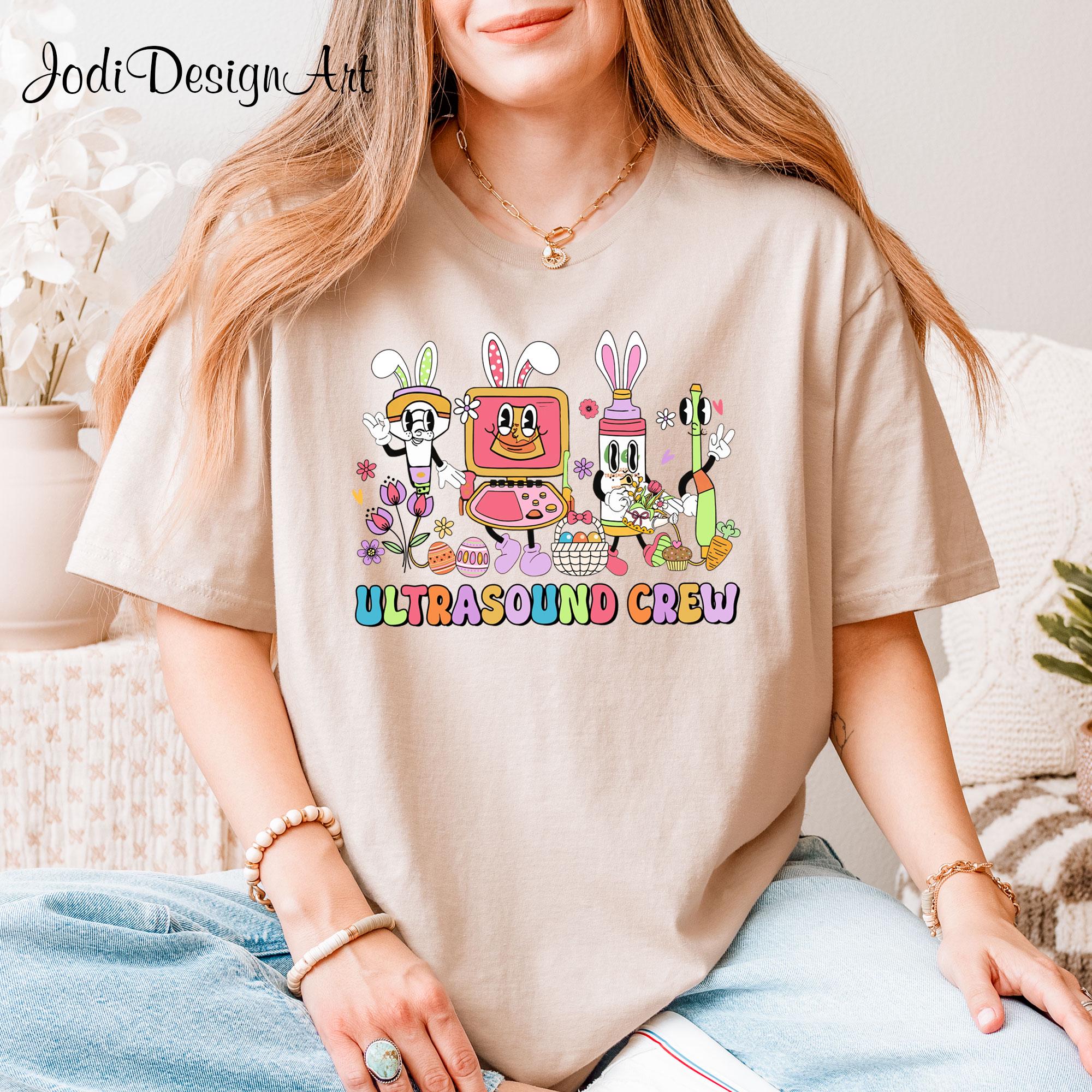 Ultrasound Crew Sonographer Easter Shirt Medical Sonographer Shirt Ultrasound Tech Shirt Shirt For Sonographer Sonography Gift RDMS Tee Graphic Tee – Warm & Stylish · Perfect For Daily Wear