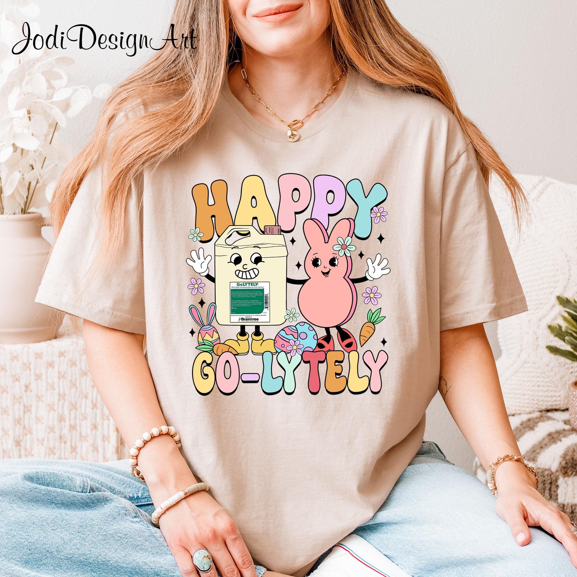 Happy Go lytely Easter Gastroenterology Nurse Shirt Gi Nurse Shirt Easter Day Gastro Crew Shirt Gastroenterology Tee Easter Nurse Shirt Graphic Tee – Easygoing Wear · Great Gift For Fans