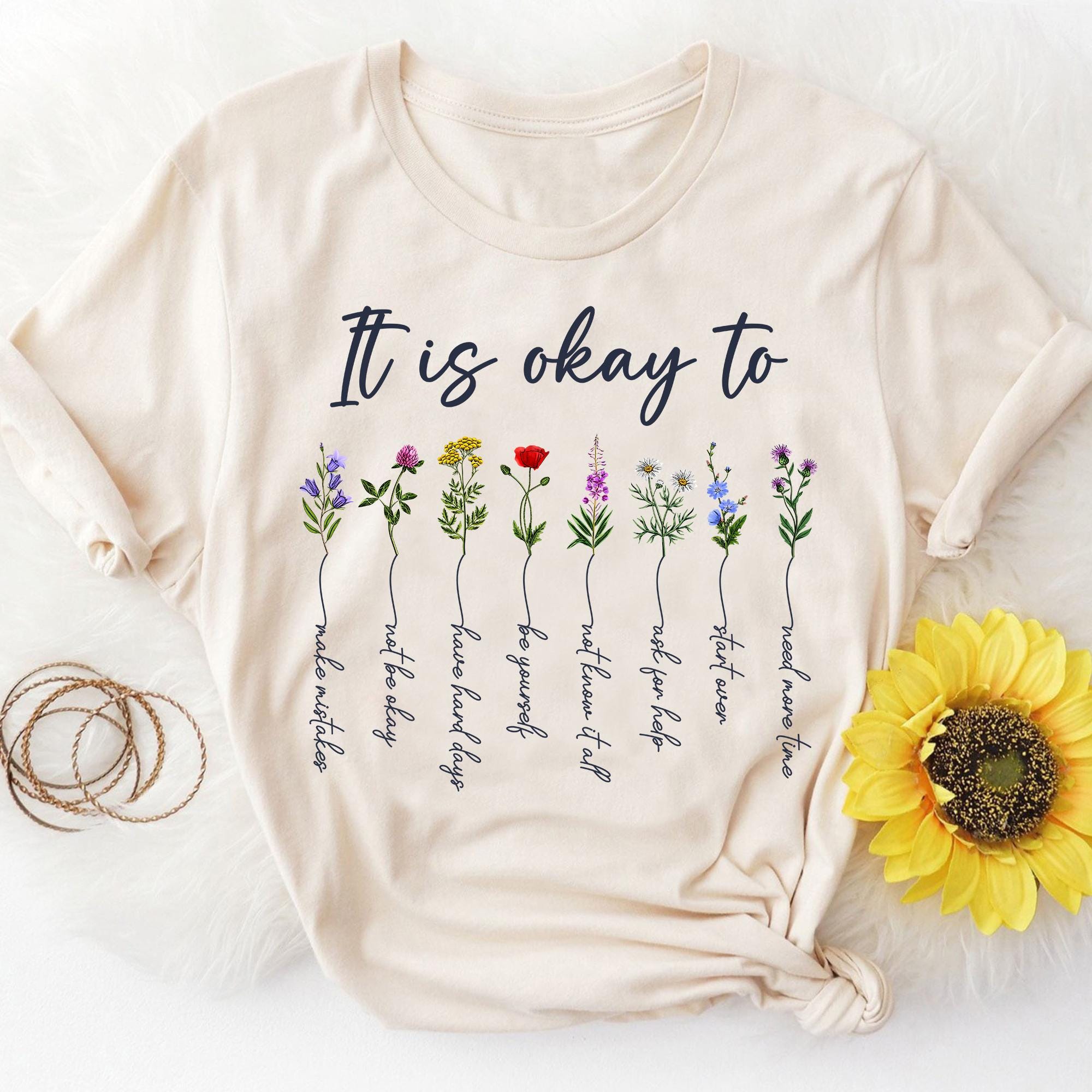 It39s Okay To Make Mistakes Shirt Mental Health Awareness Tee Motivational Wellness Shirt Positive Affirmation Gift Self Love Apparel Graphic Tee – Feel-Good Design · Top Pick For Any Outfit