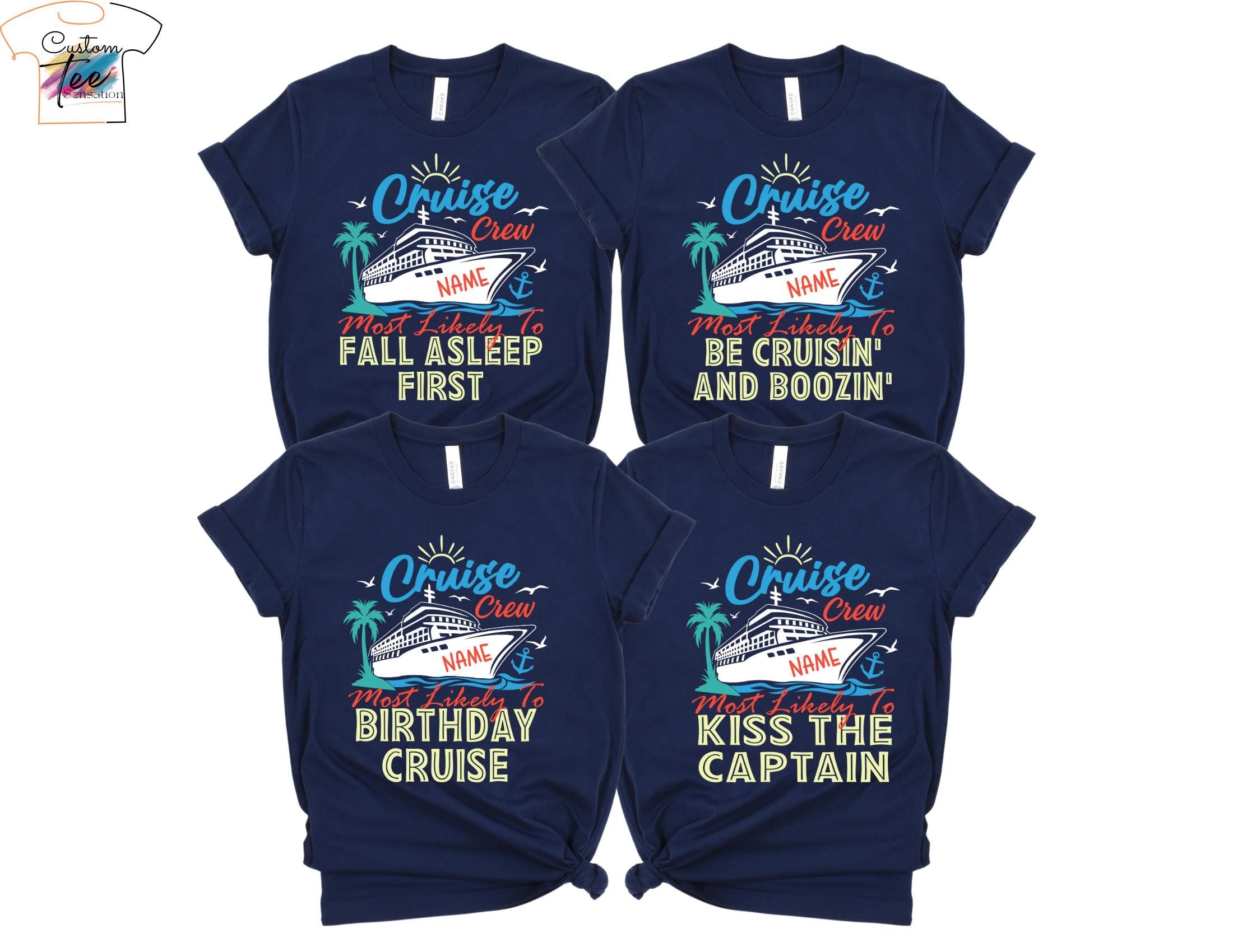 Most Likely To Matching Cruise Crew Shirts Cruise Squad 2025 Birthday Cruise Shirt Cruise Vacation Shirt Family Matching Cruise Shirt Graphic Tee – Fan Favorite · Perfect For Daily Wear