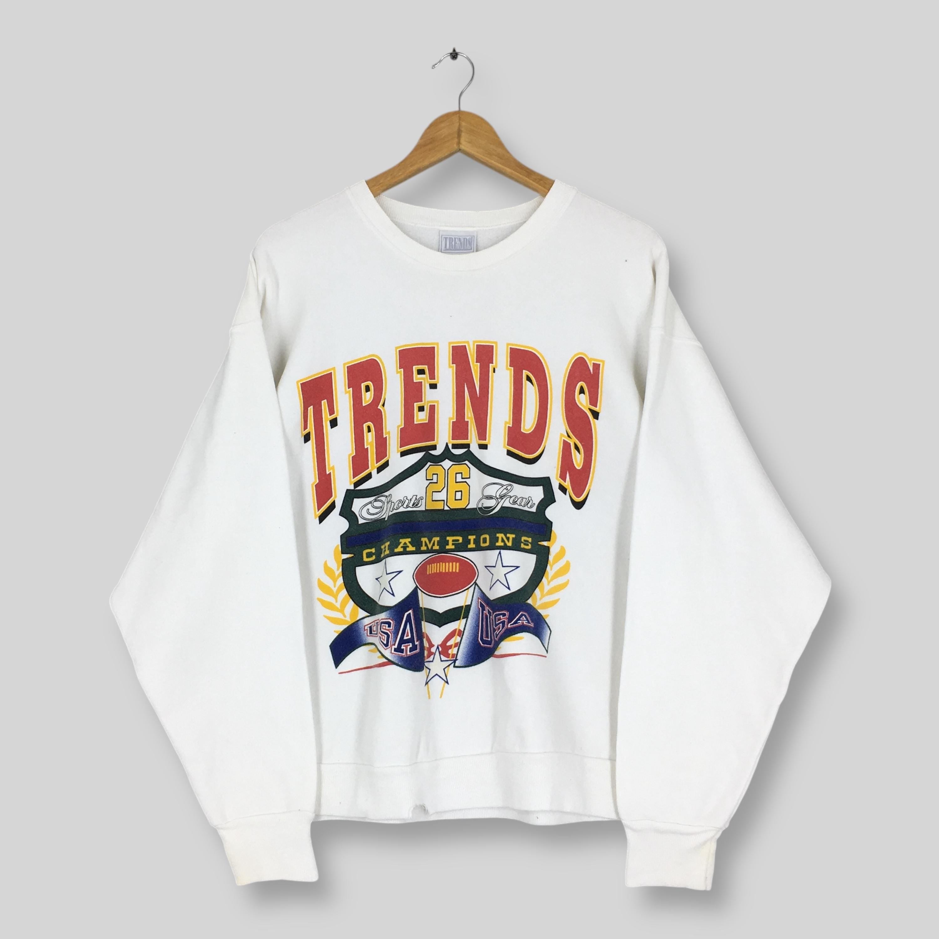 Vintage 90s Trends Champions Football Sweatshirt Large Trends Football Jumper Trends Champions High School Jumper Football Sweater Size L Sweatshirt – Feel-Good Design · Must-Have Style