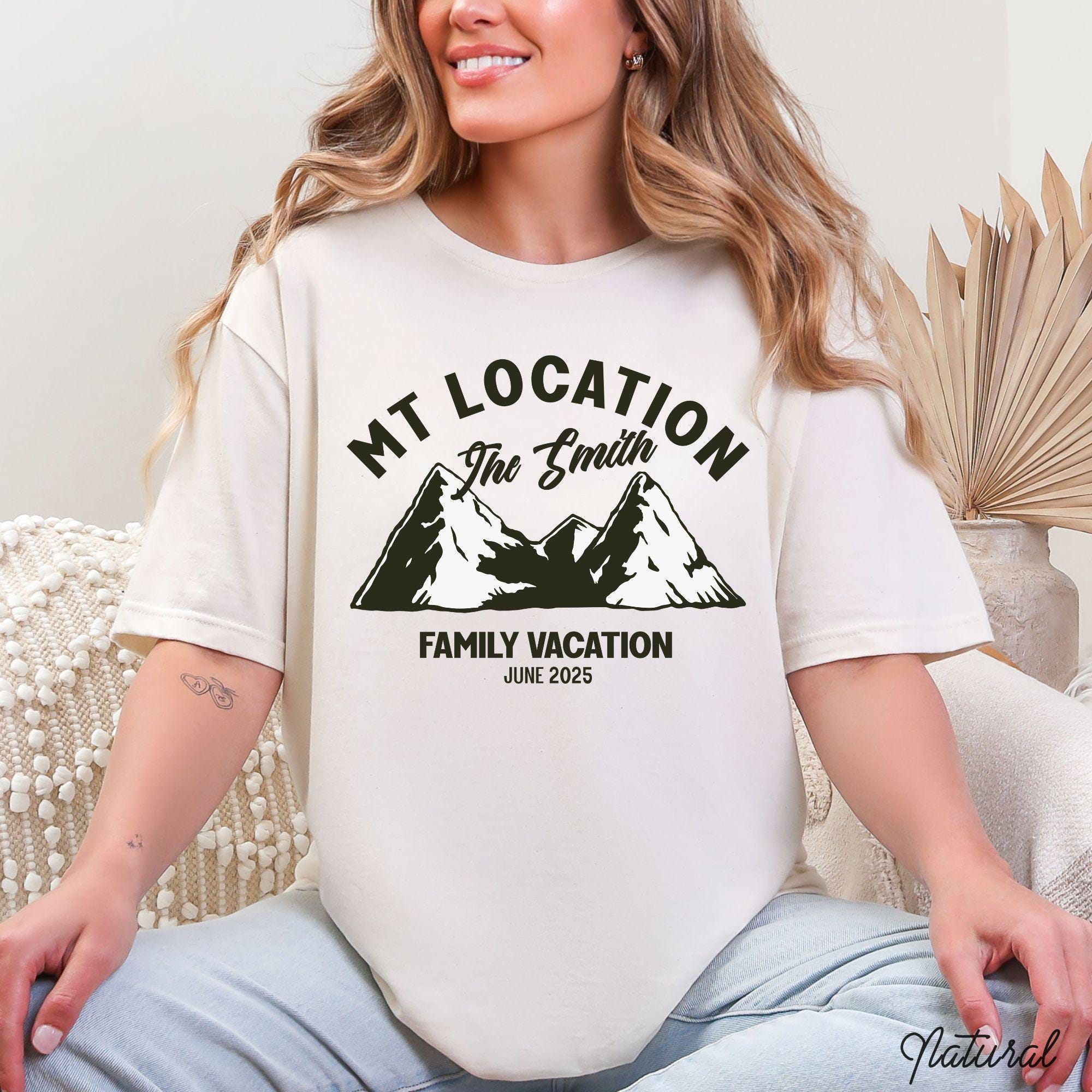 Custom Family Vacation Shirt 2025 Matching Mountain Adventure Tee Summer Camp Life Shirt Personalized Reunion Shirt Outdoor Family Shirt Graphic Tee – Everyday Comfort · Great Gift For Fans