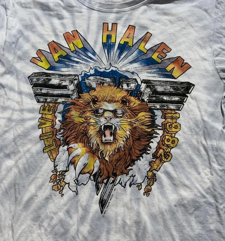 Van Halen PreOwned Large Band Tie dye TShirt Graphic Tee – Cozy Vibes · Top Pick For Any Outfit