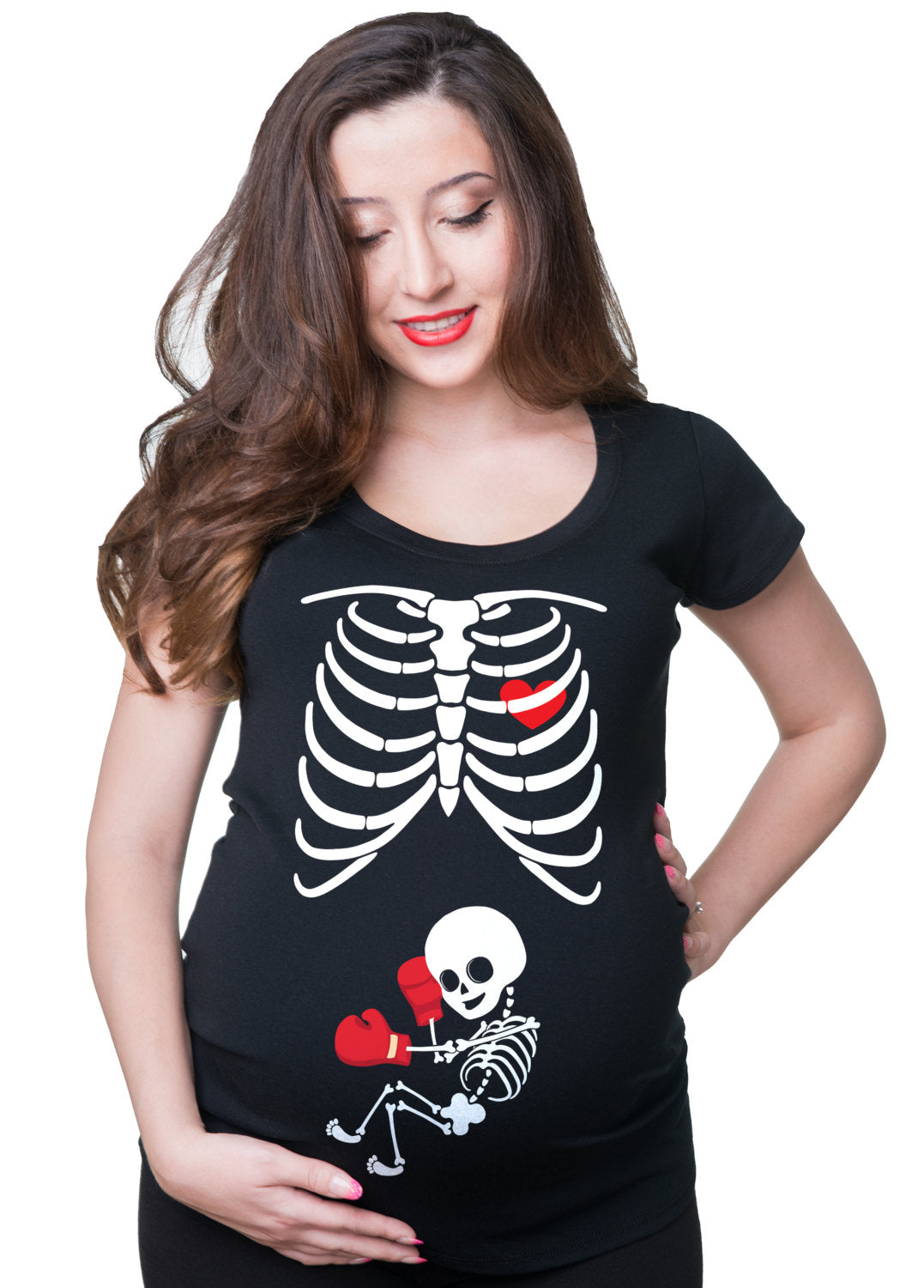 Skeleton Baby Maternity T Shirt Funny X Ray Boxer In Progress Pregnancy Shirt Graphic Tee – Easygoing Wear · Trending Graphic Apparel