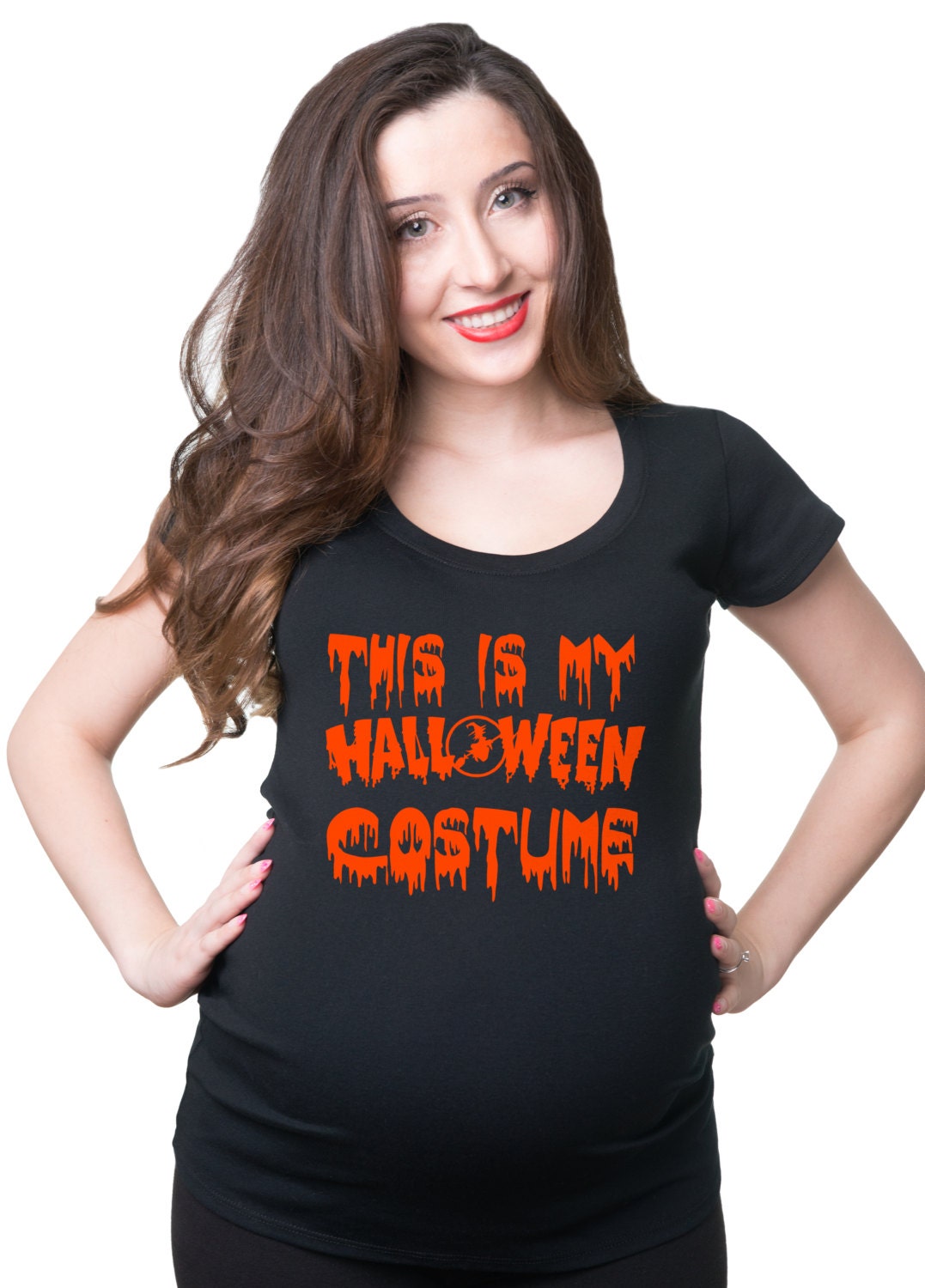 Maternity Top Halloween Pregnancy Top Halloween Party Tee Shirt Graphic Tee – Warm & Stylish · High-Quality Print